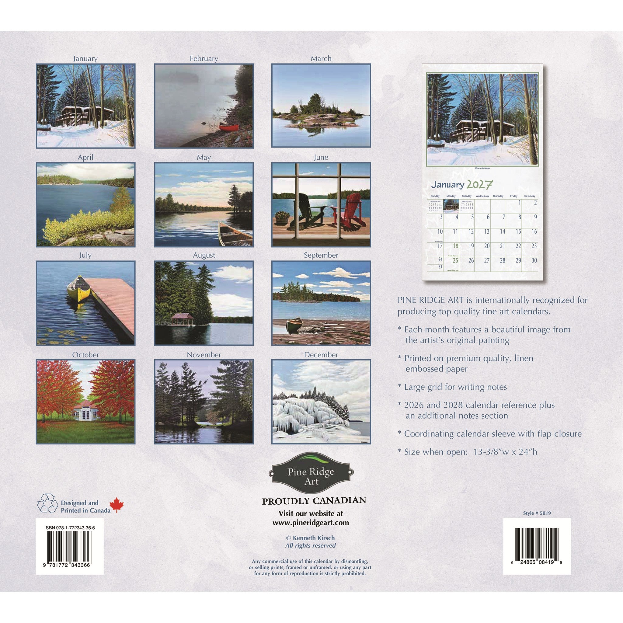 Northern Getaway 2027 Wall Calendar - Online Only