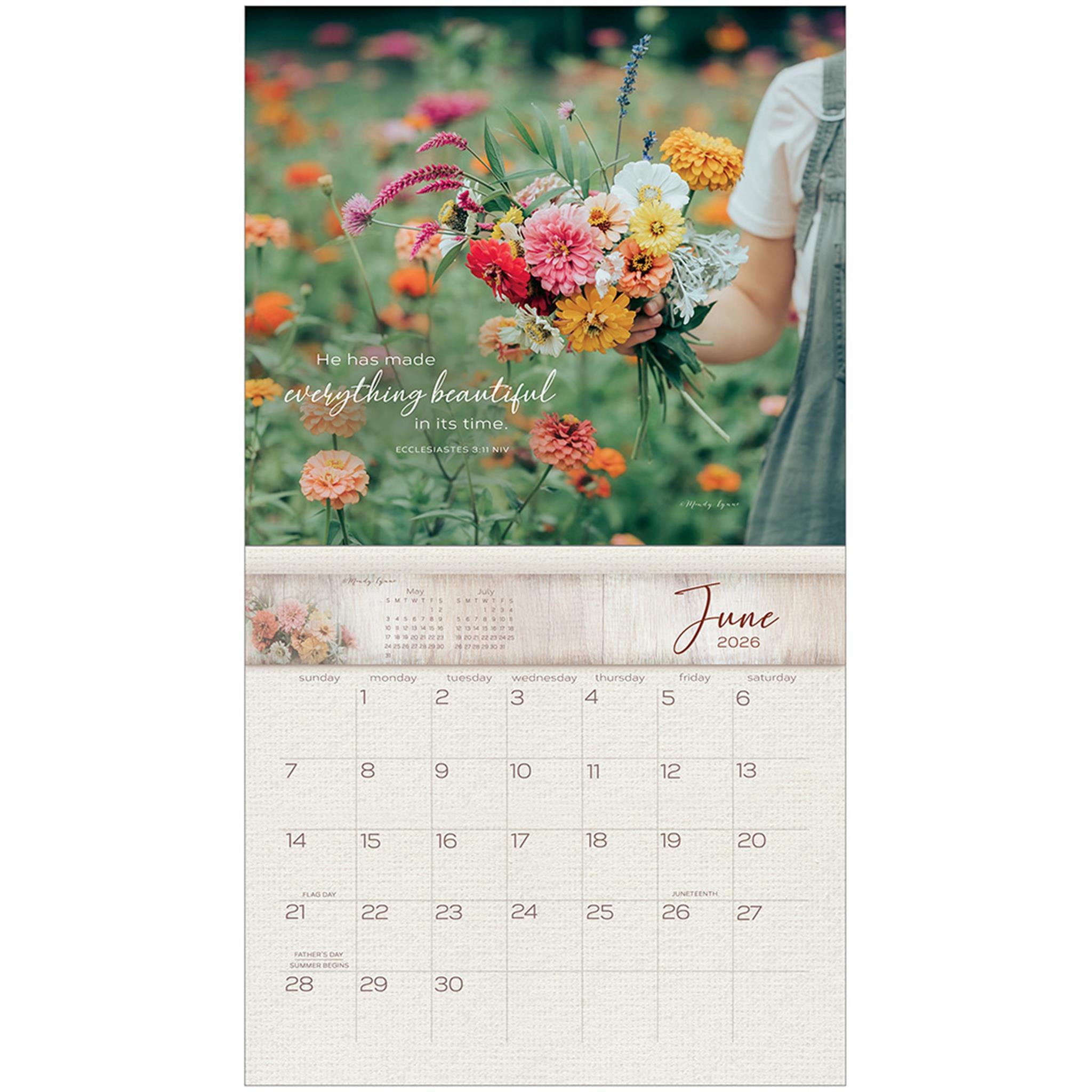 Calendrier mural de luxe « Vivre dans la lumière » 2026 - Disponible uniquement en ligne