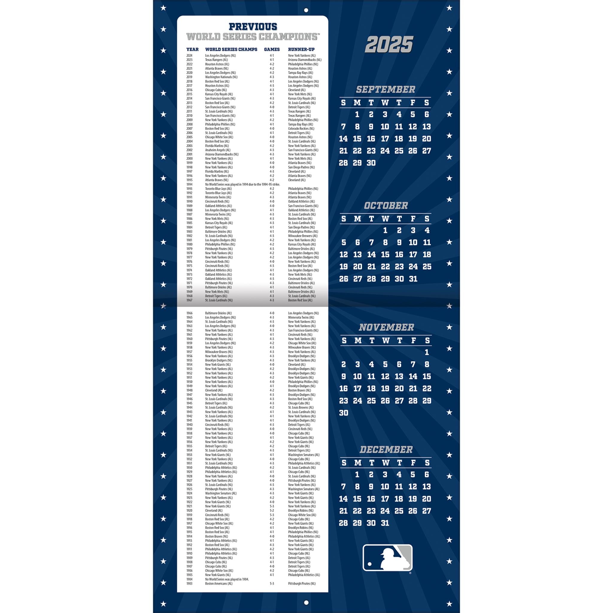 Calendrier mural 2026 des Yankees de New York (MLB)