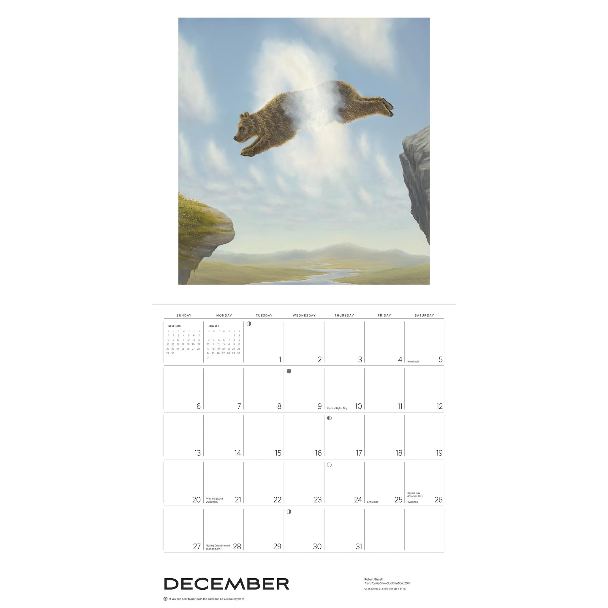 Calendrier mural 2026 « Esprit : Les peintures de Robert Bissell »