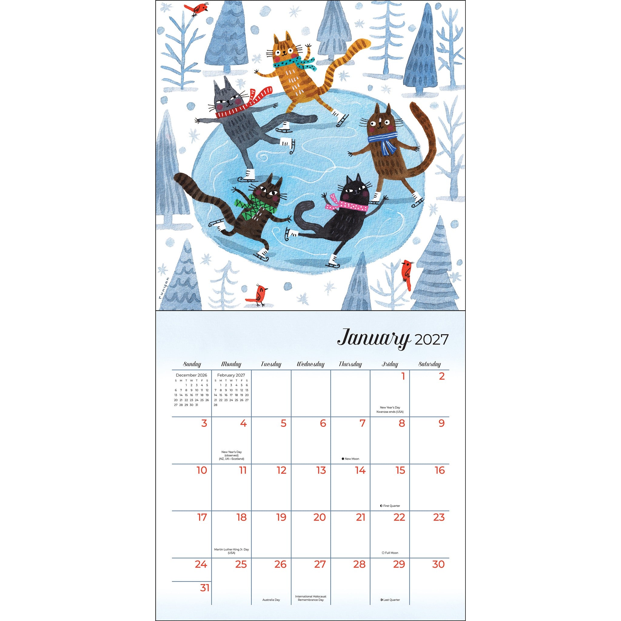 Feline 2027 Mini Calendar