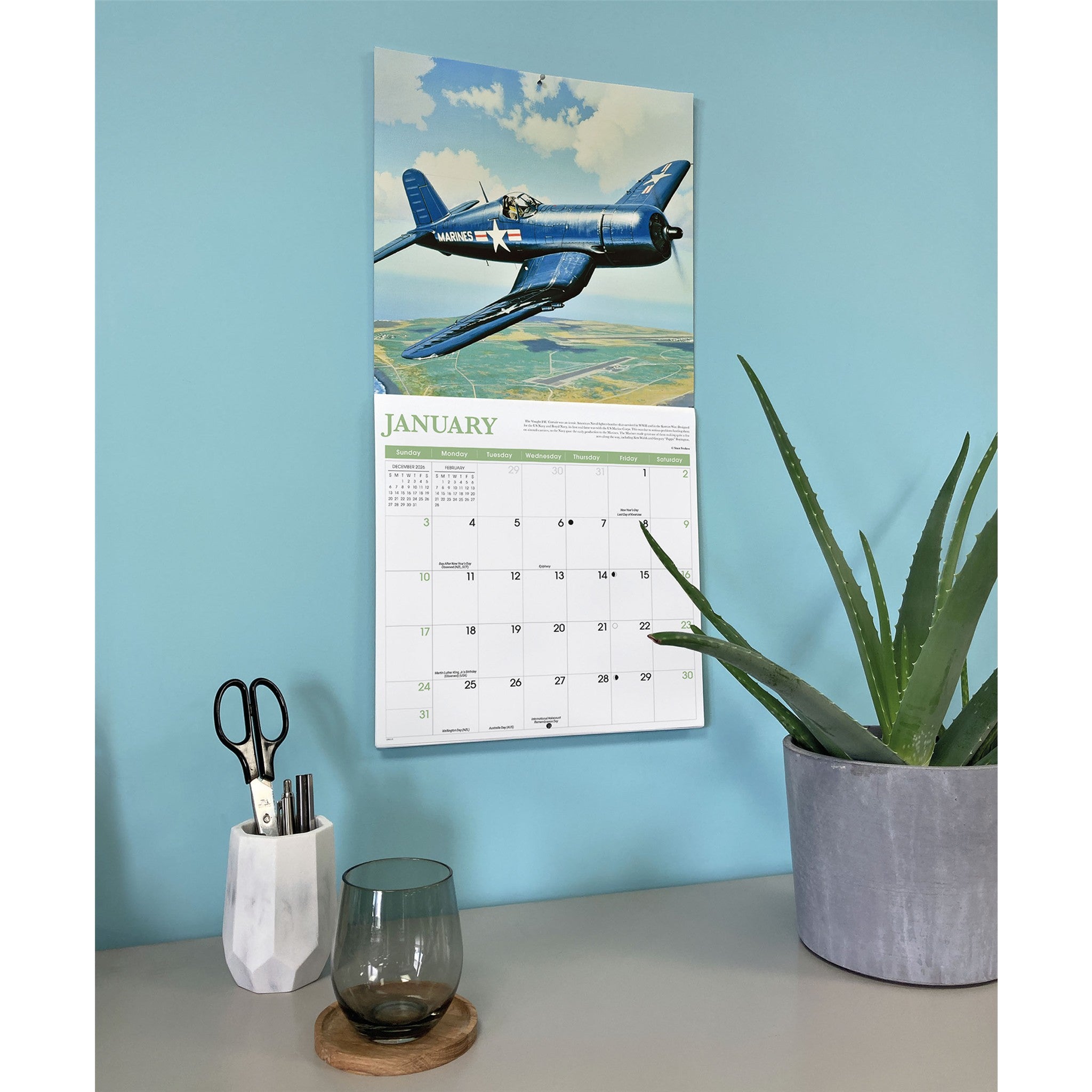 Classic Aircraft World War II 2027 Wall Calendar