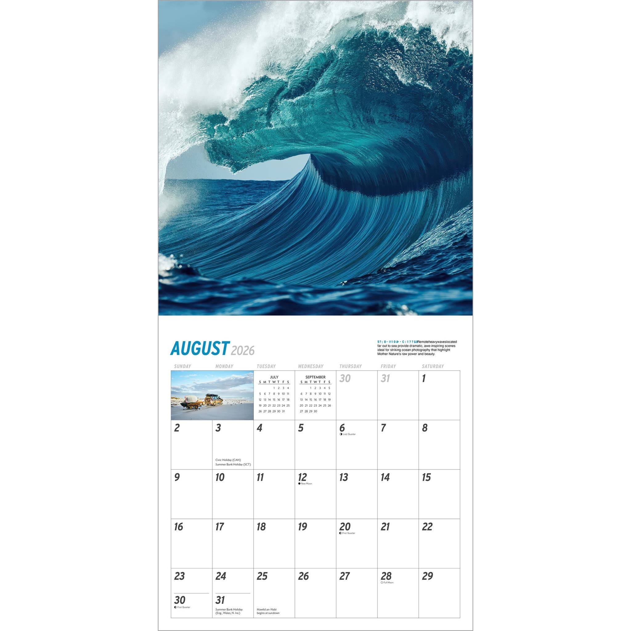 Big Wave Surfing 2026 Wall Calendar - Online Only