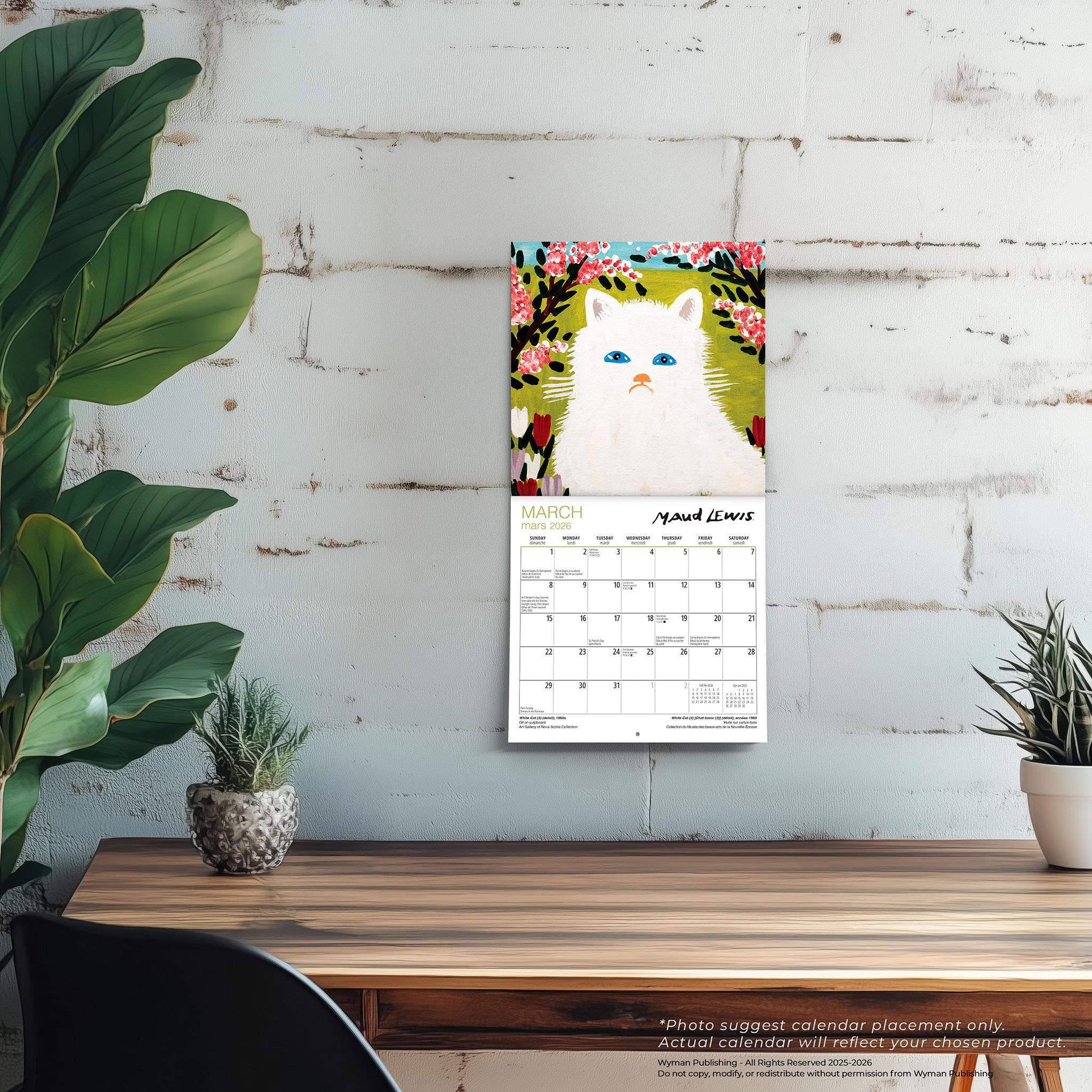 Mini-calendrier Maud Lewis 2026