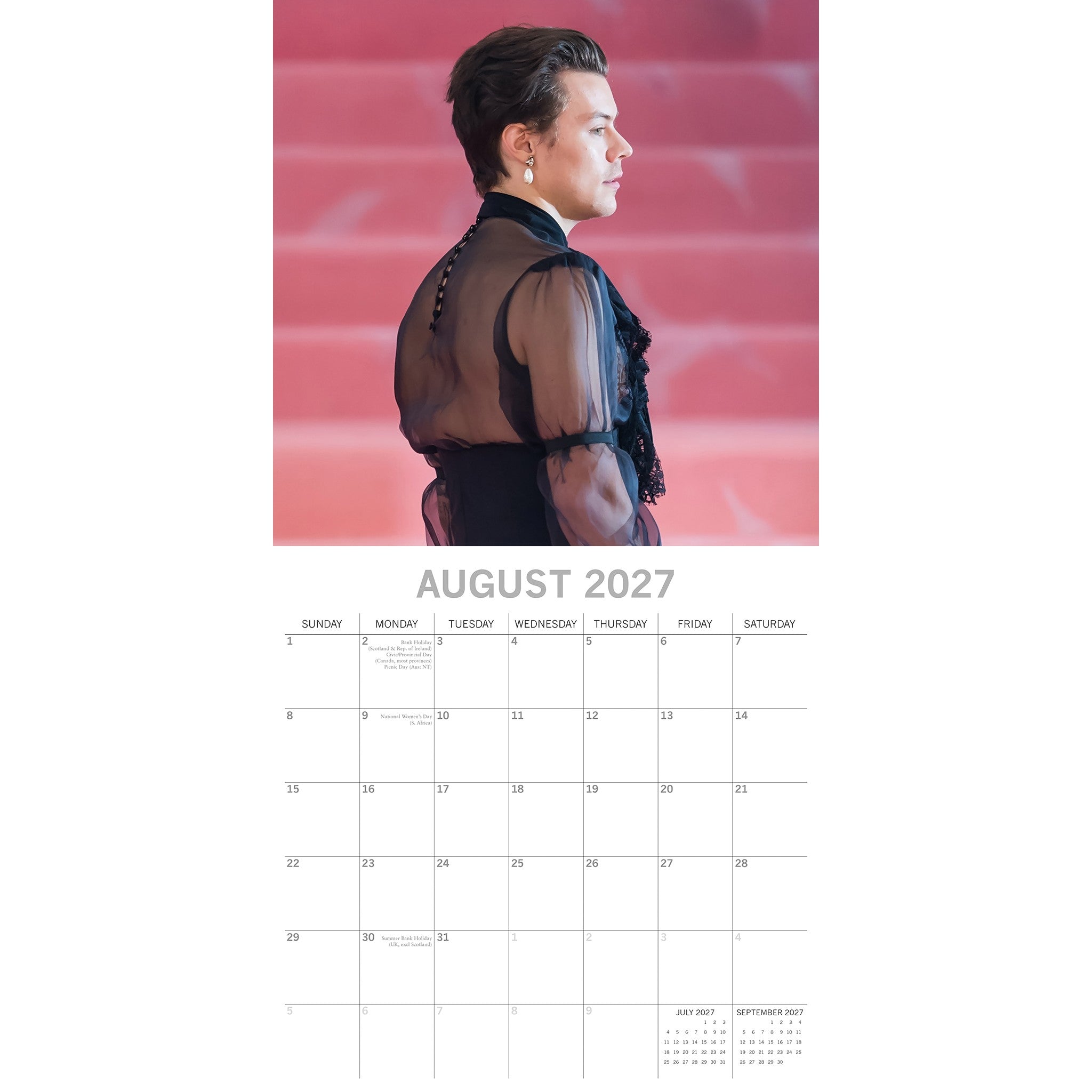 Harry Styles 2027 Wall Calendar
