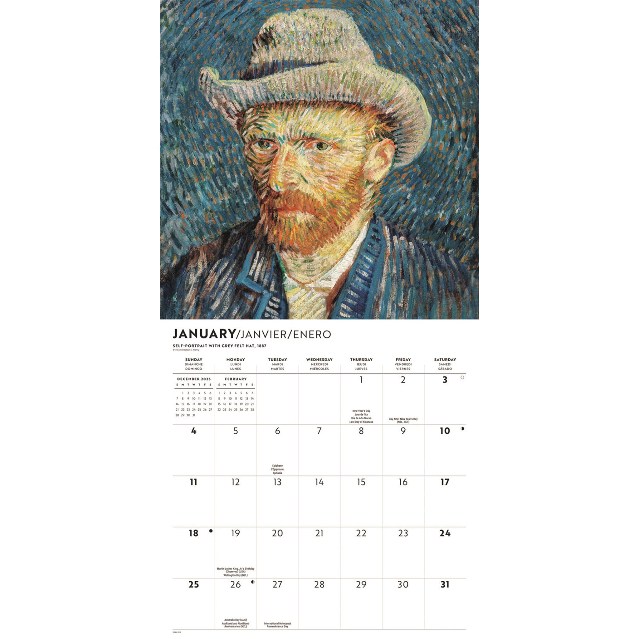 Calendrier mural Van Gogh 2026