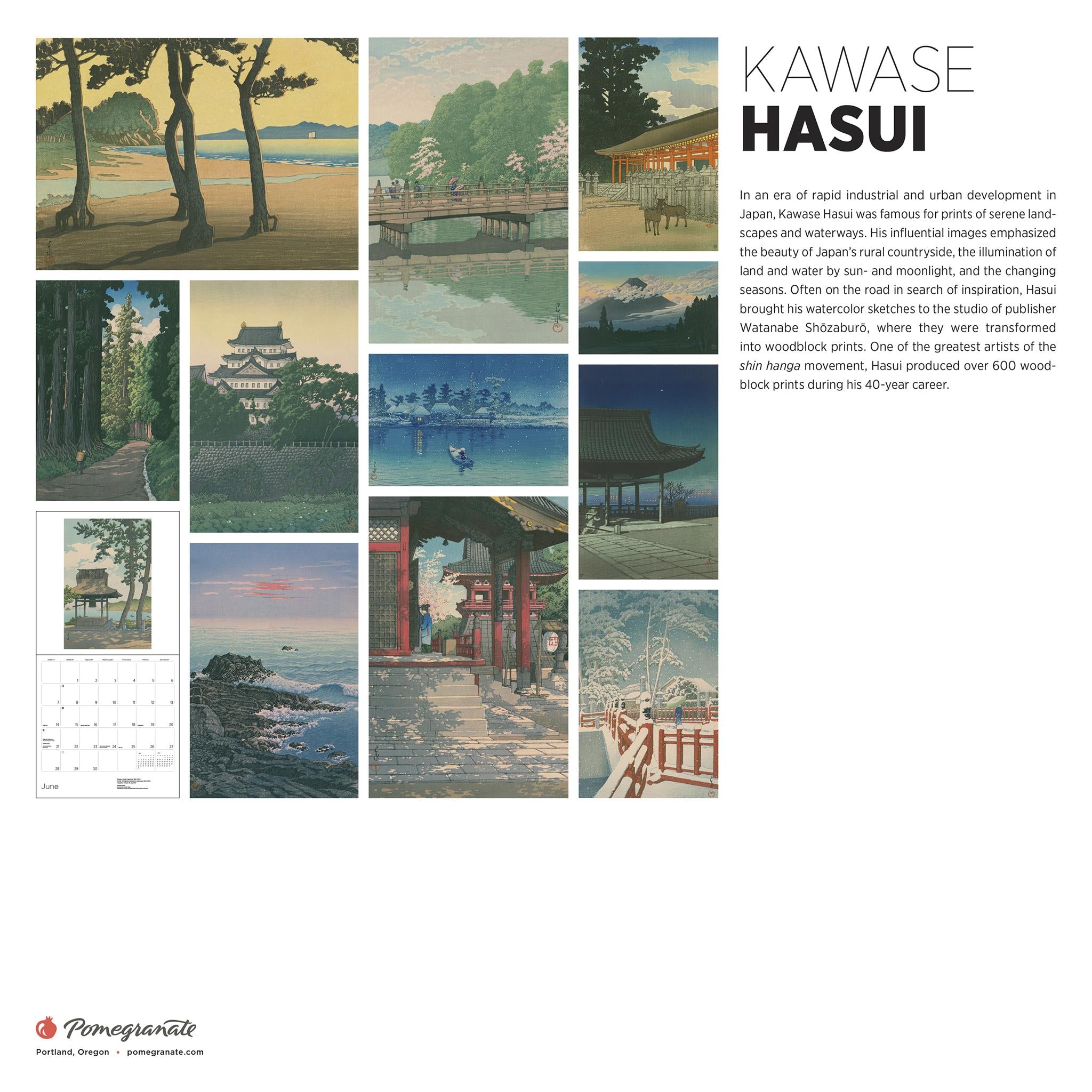Calendrier mural Kawase Hasui 2026