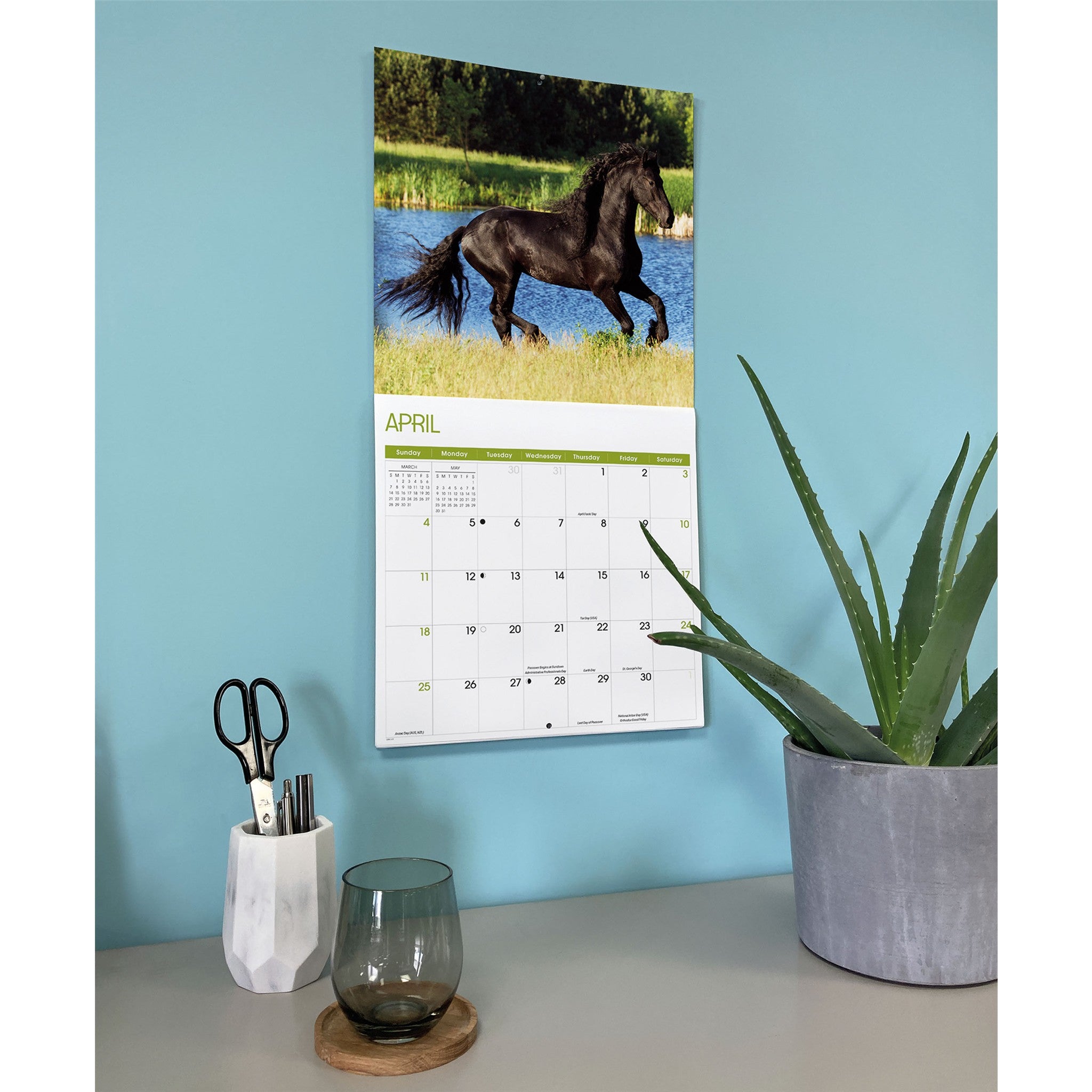 Calendrier mural Chevaux 2027