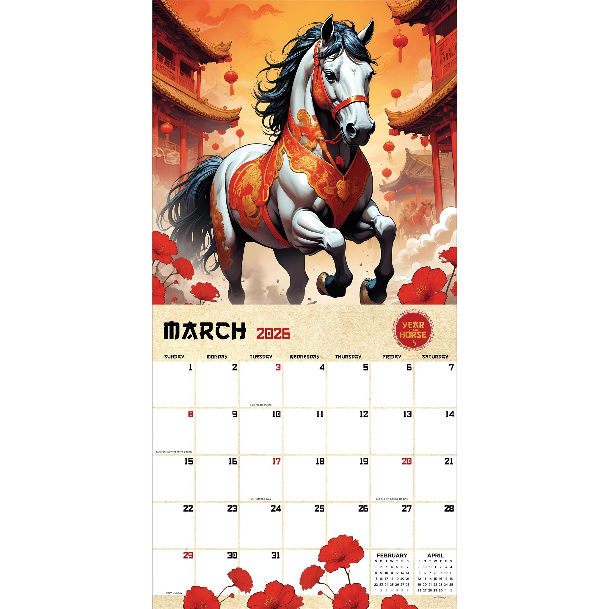 Year of the Horse 2026 Wall Calendar - Online Only