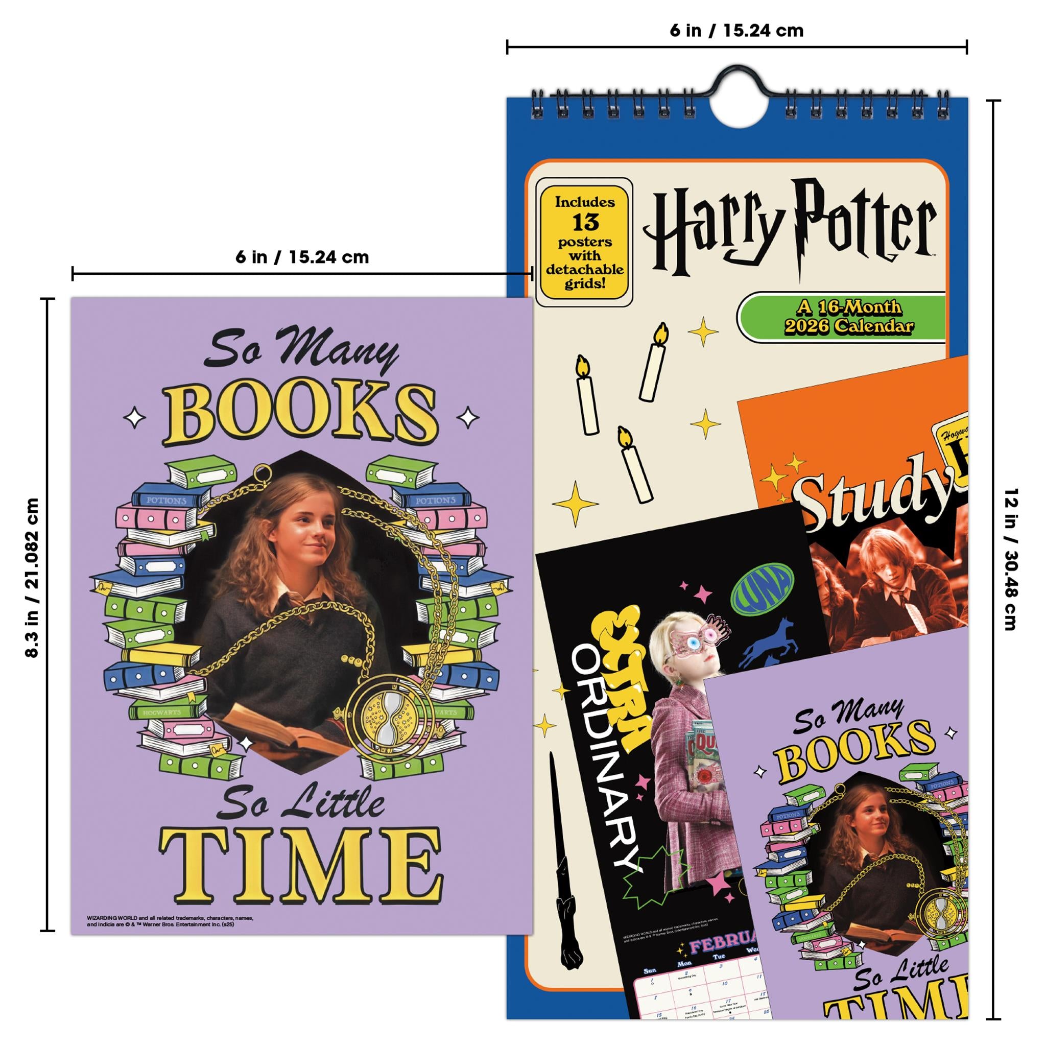 Calendrier mini-poster Harry Potter 2026 - Disponible uniquement en ligne