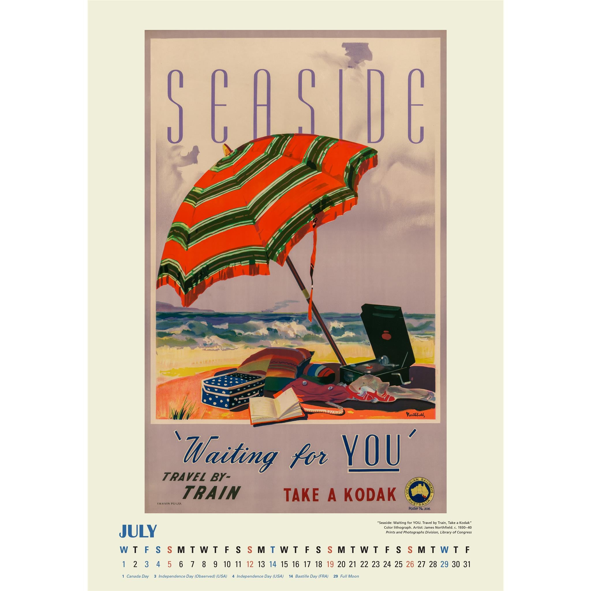 Calendrier-affiche Voyage autour du monde 2026