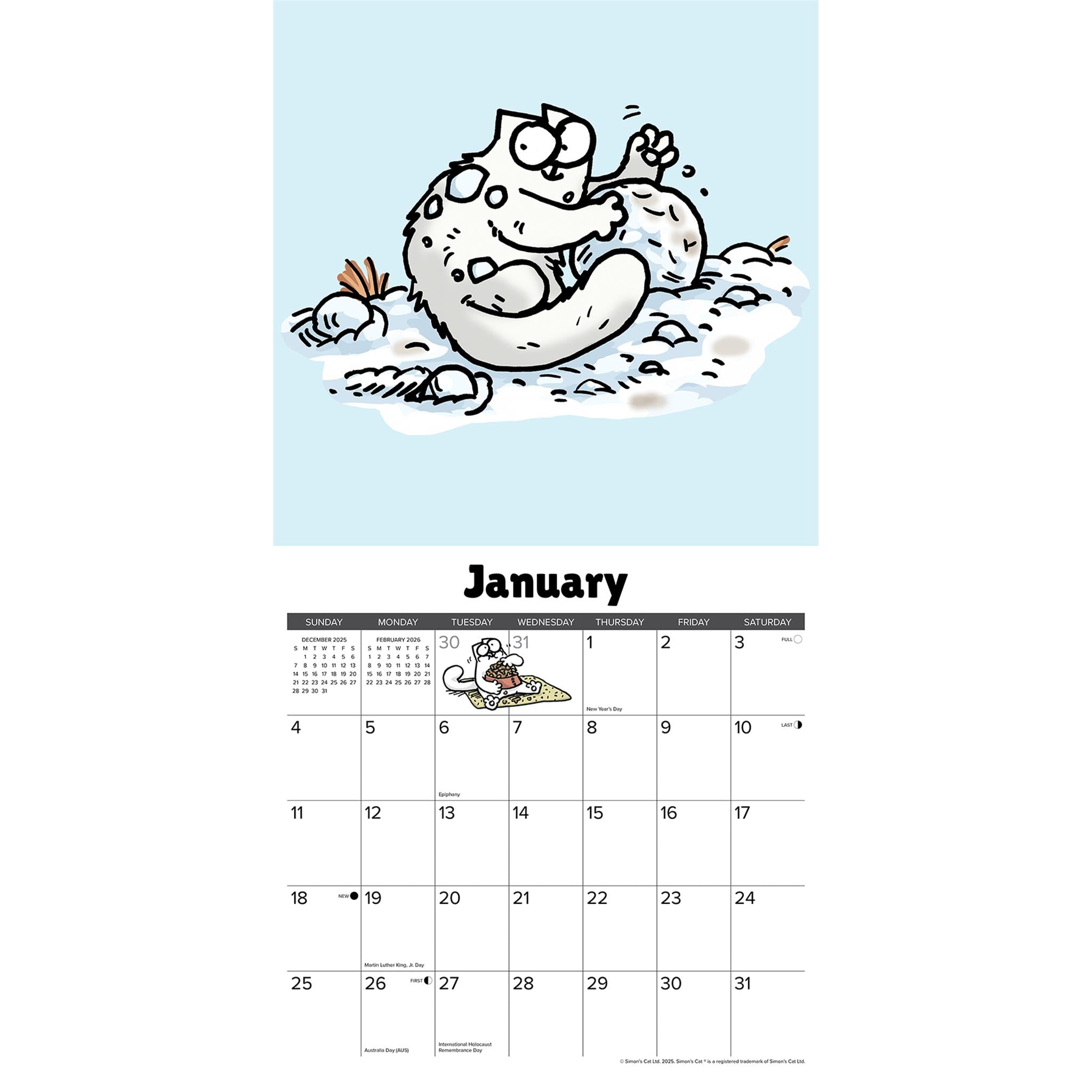 Simons Cat 2026 Wall Calendar - Online Only