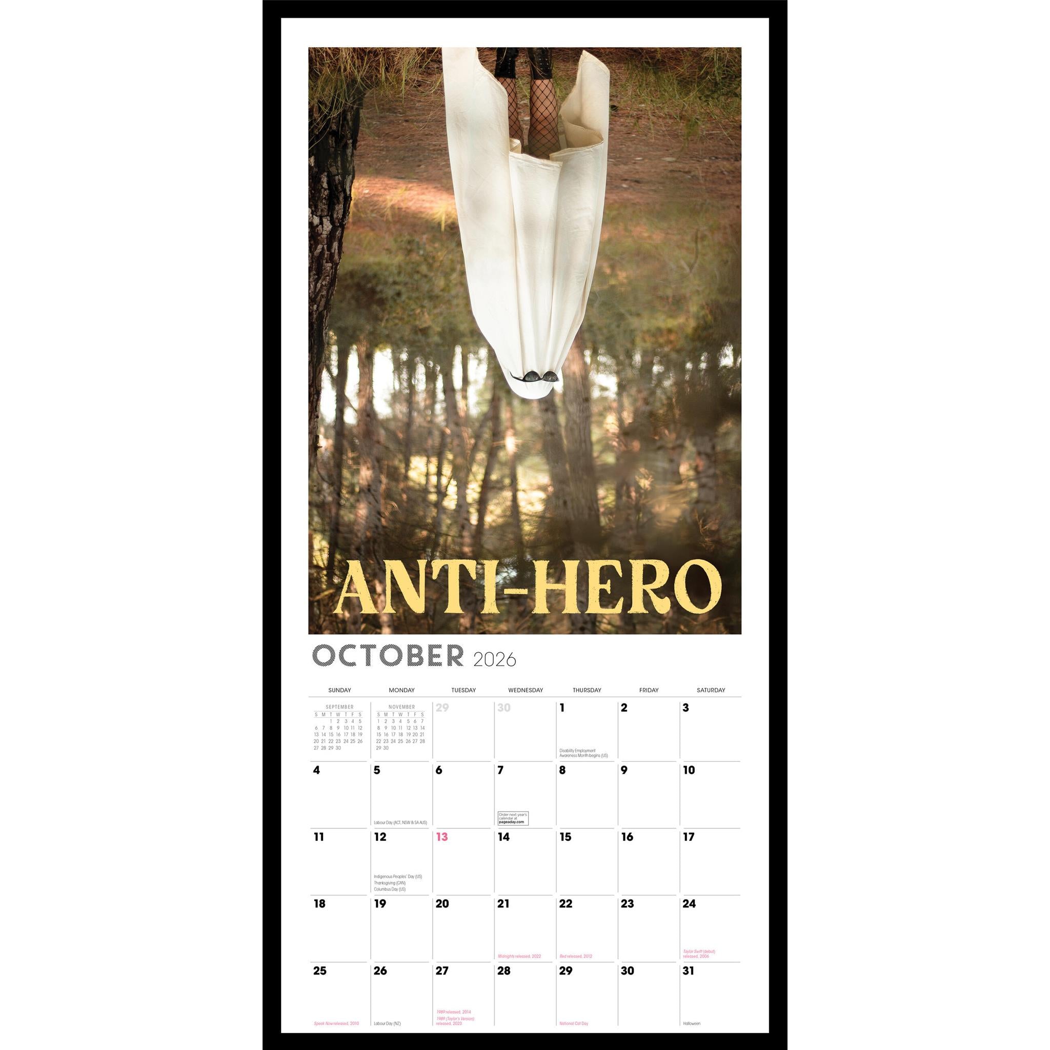 Calendrier mural Forever &amp; Always 2026 - Disponible uniquement en ligne