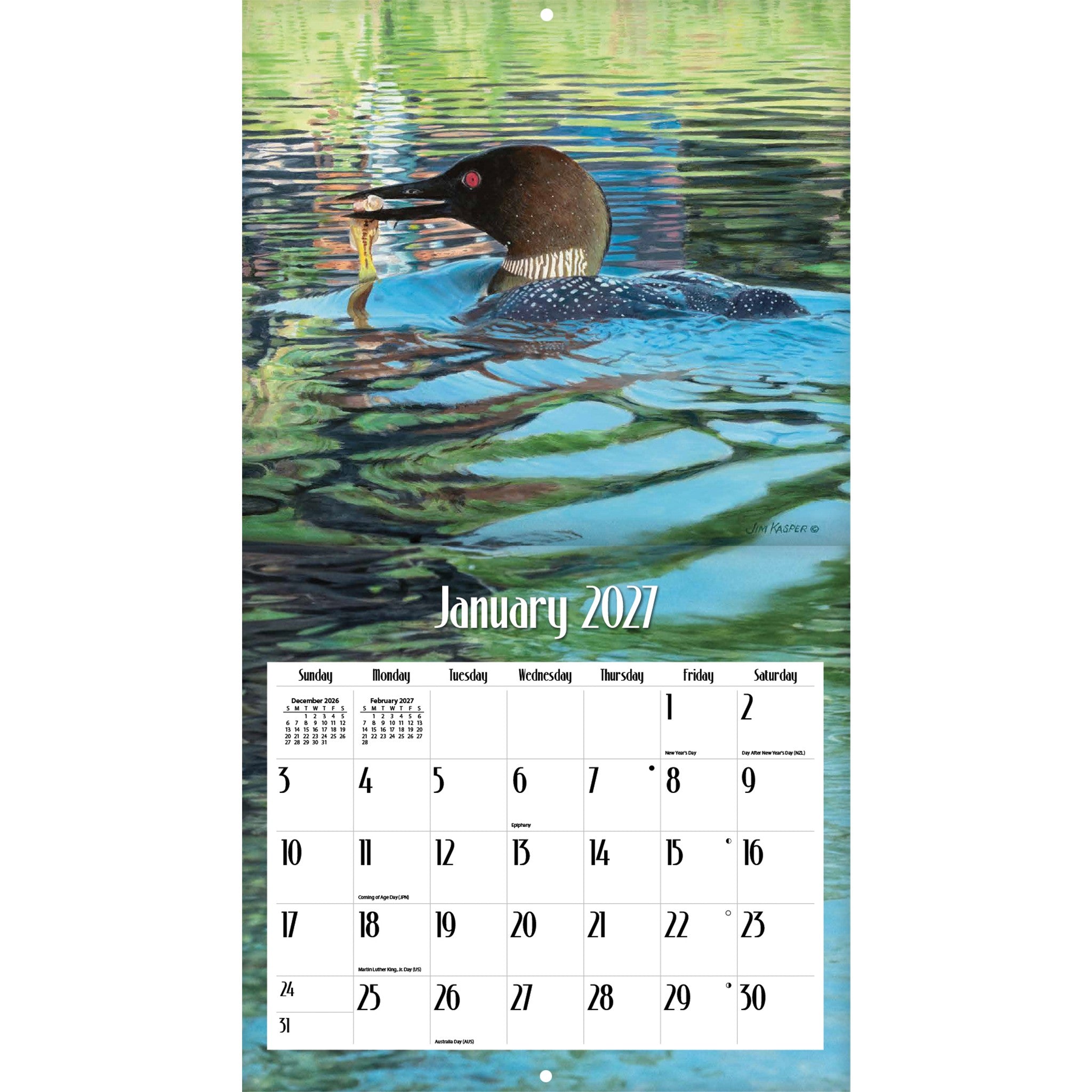 Calendrier Mural Loons On The Lake 2027
