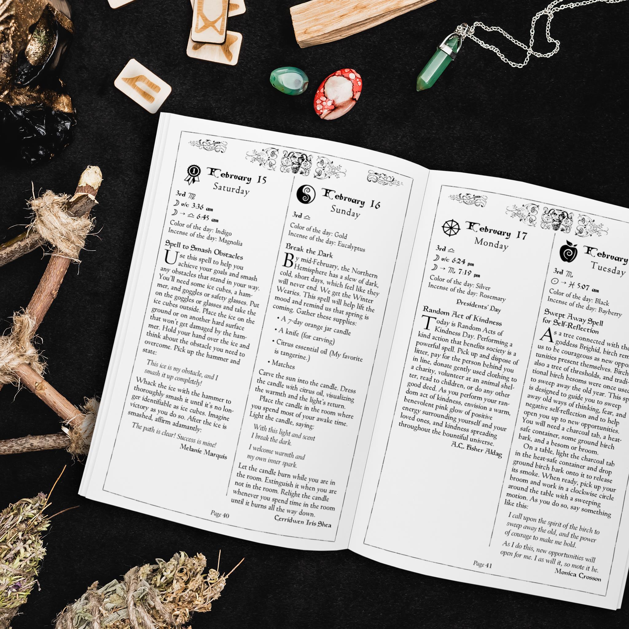 Calendrier des fiançailles de l'Almanach des Sorcières 2026