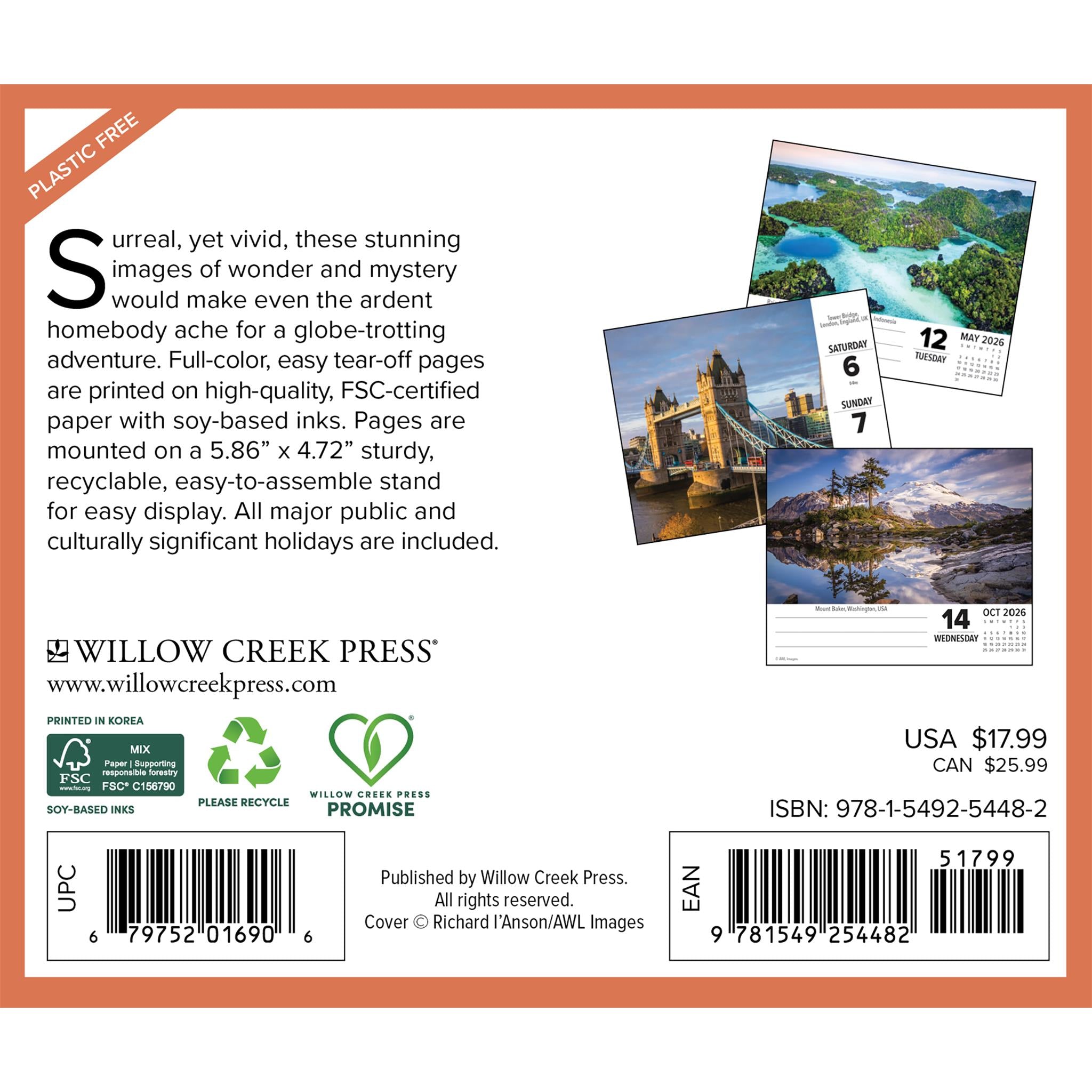 Calendrier Wanderlust 2026 en boîte - Disponible uniquement en ligne