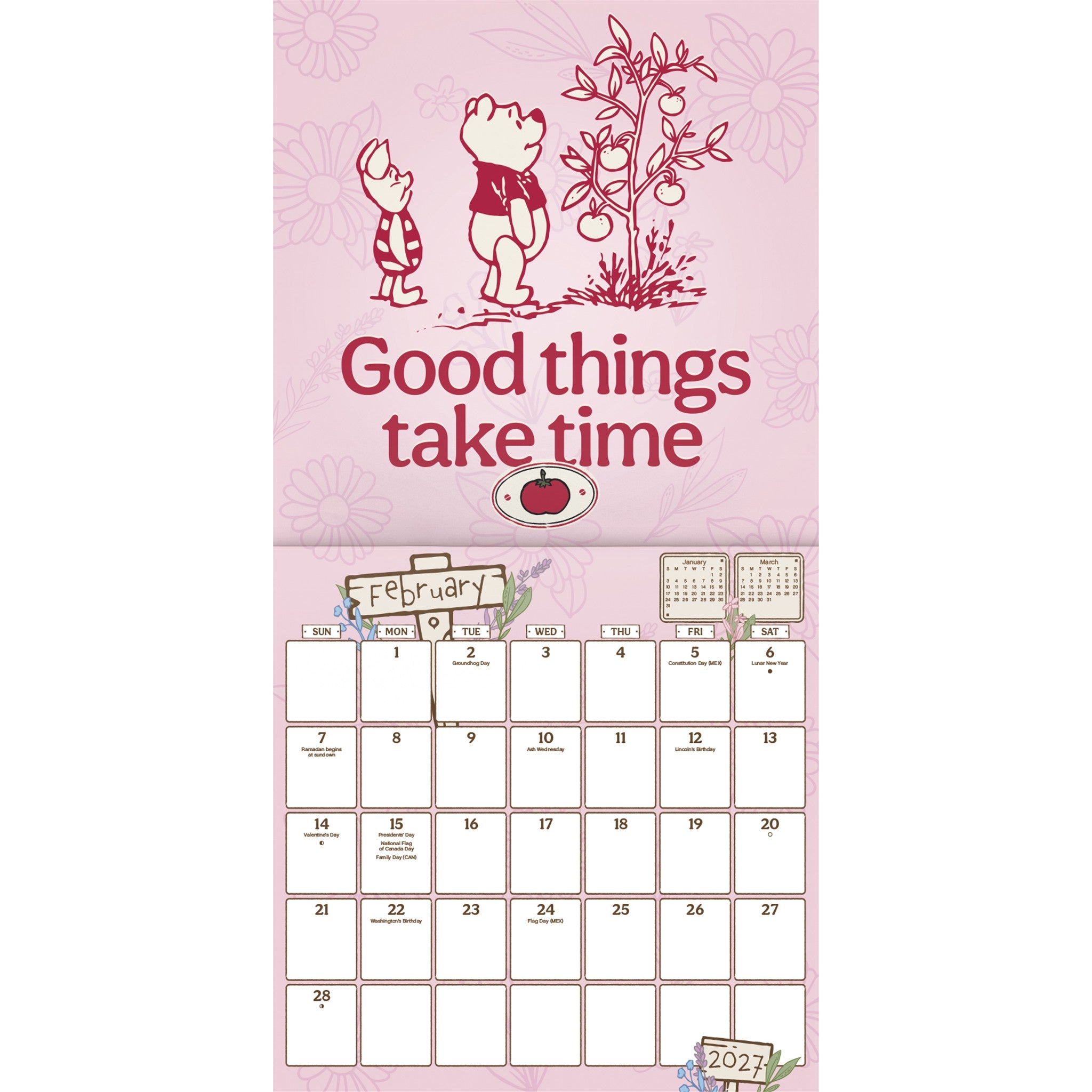 Winnie The Pooh Exclusive with Print 2027 Wall Calendar