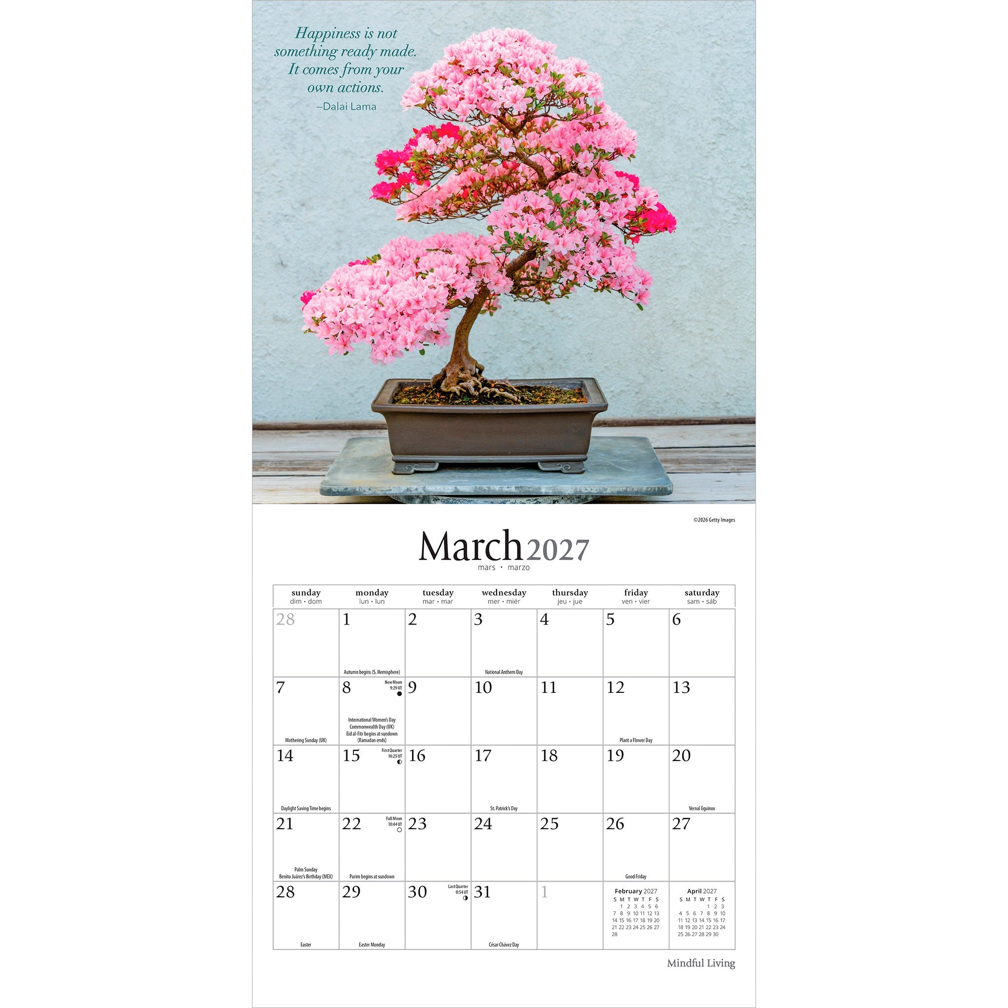 Mindful Living 2027 Mini Calendar