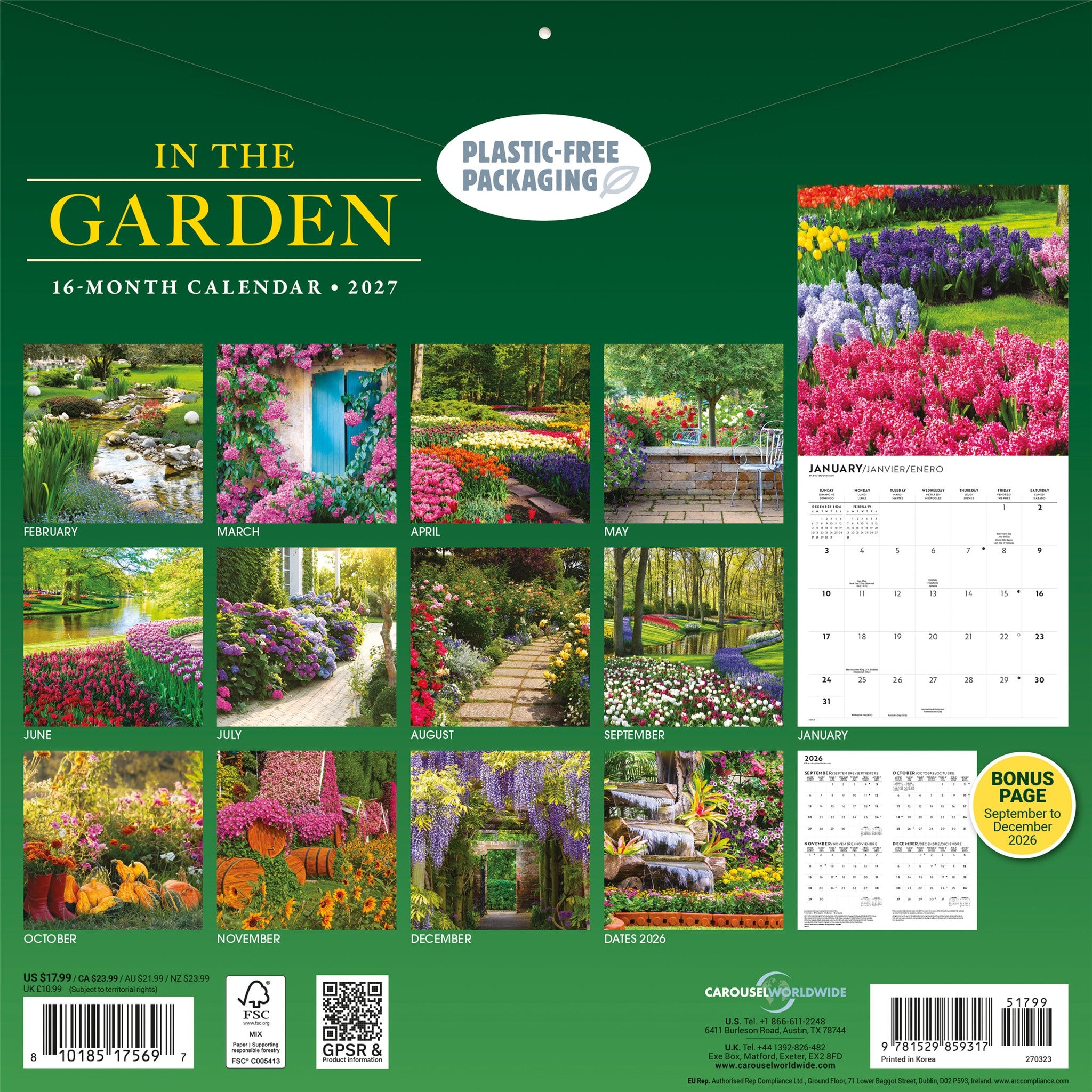 In the Garden 2027 Wall Calendar