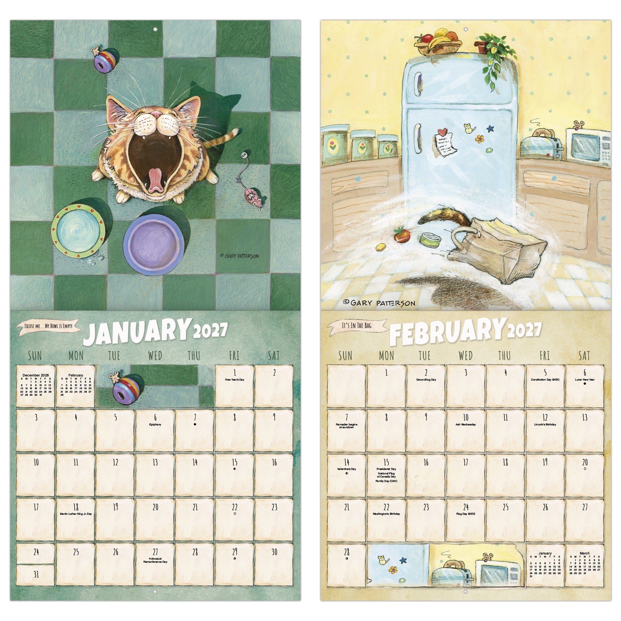 Gary Patterson Cats 2027 Wall Calendar
