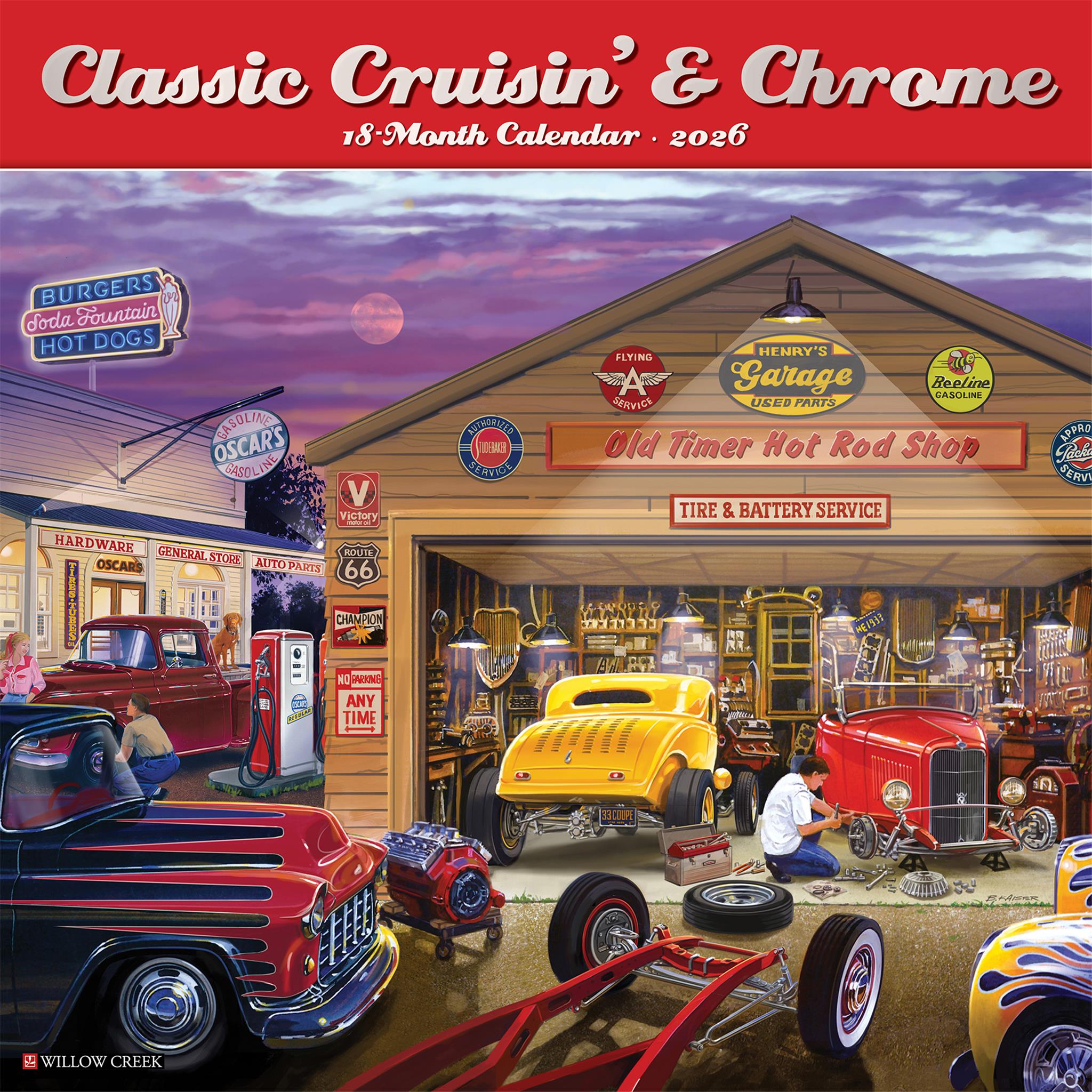 Calendrier mural Cruisin And Chrome Classic 2026