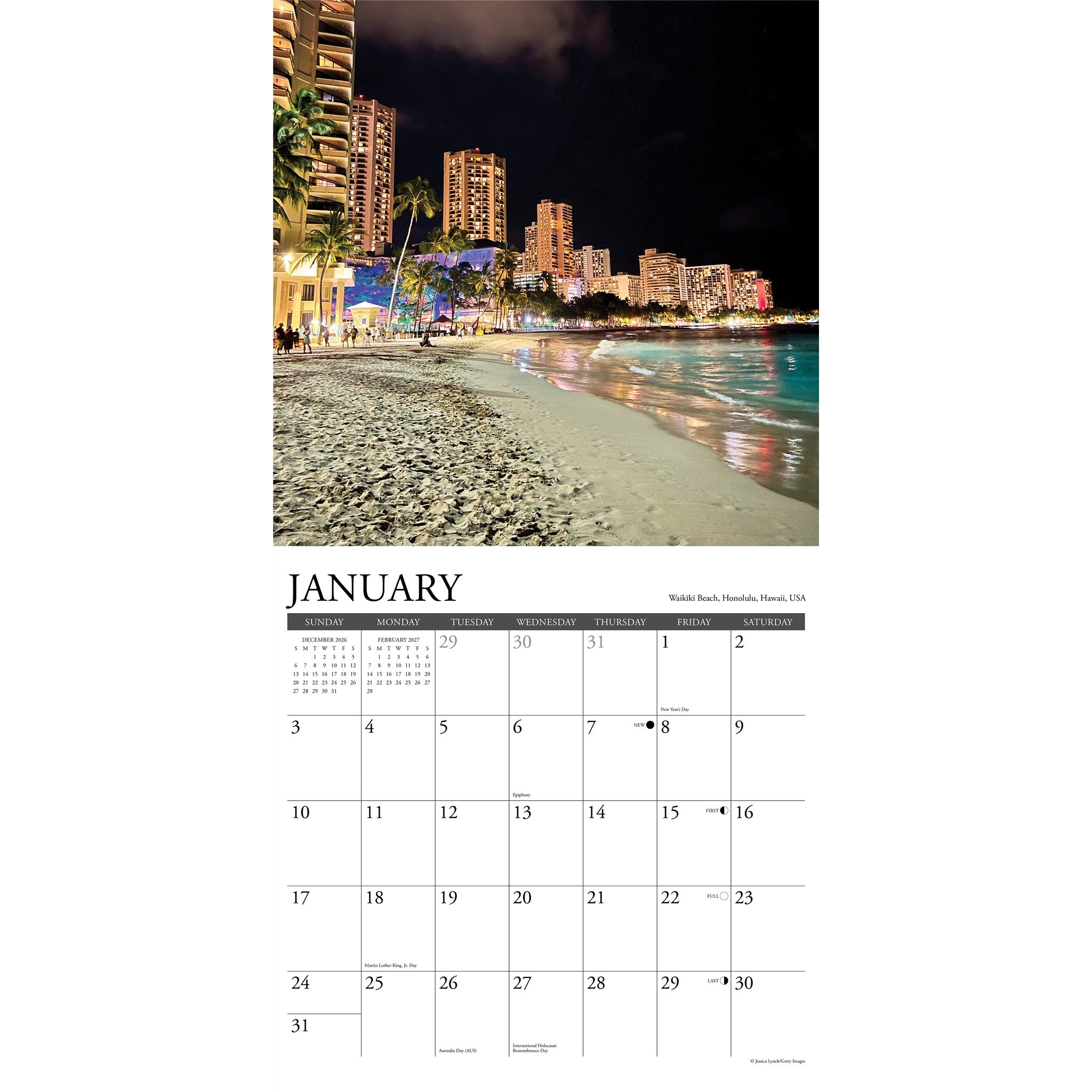 World's Best Beaches 2027 Wall Calendar