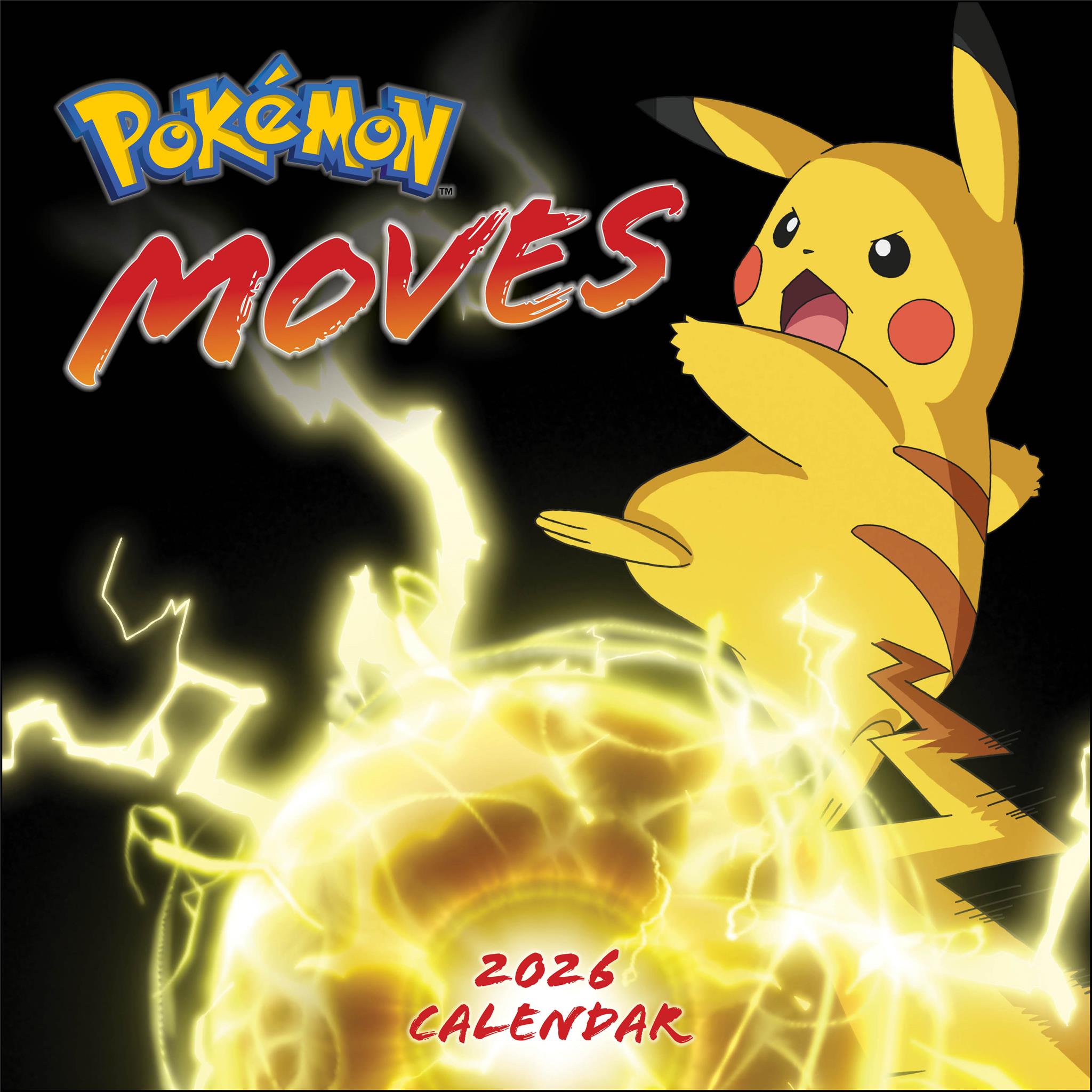 Calendrier mural Pokémon Moves 2026 - Disponible uniquement en ligne