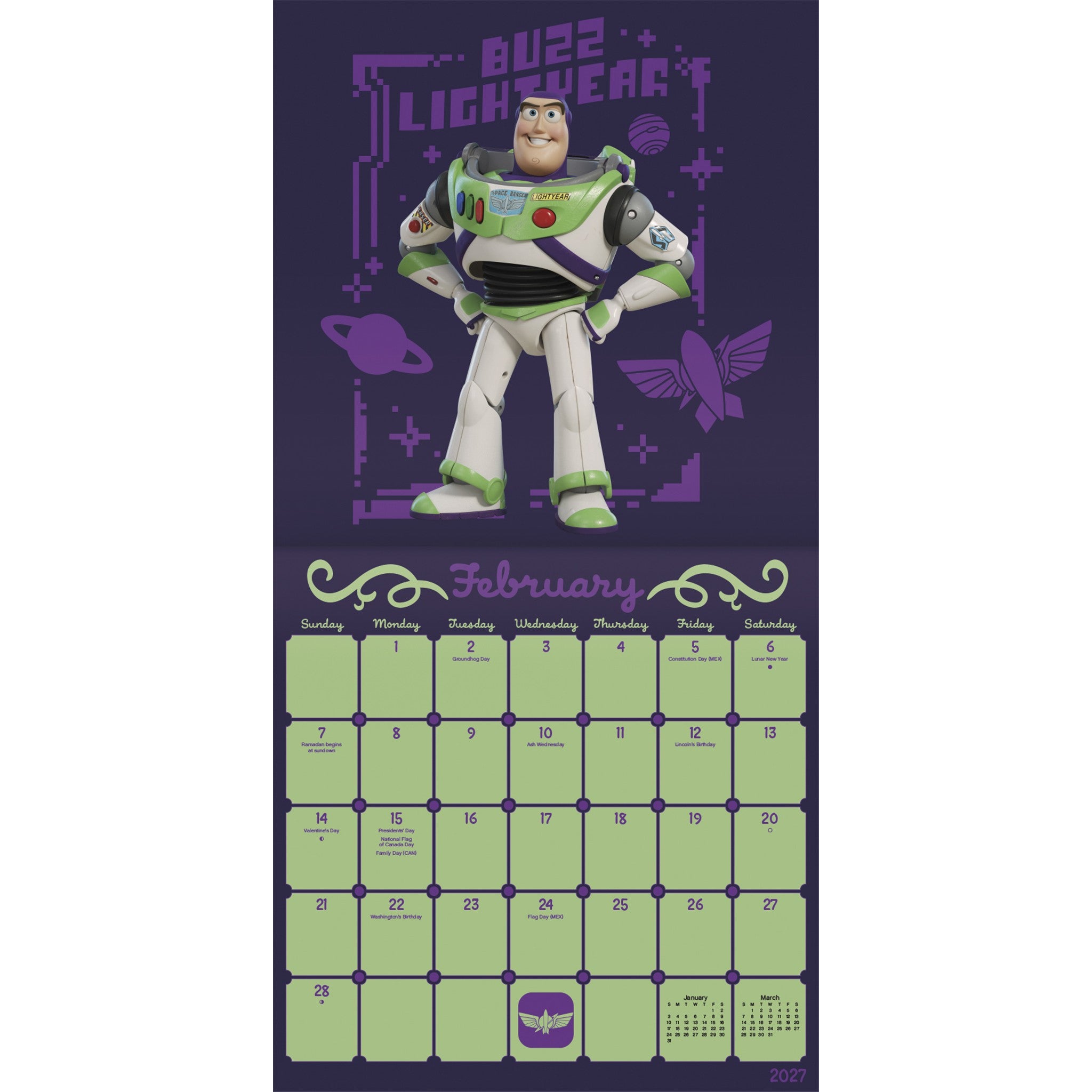 Toy Story 5 2027 Wall Calendar