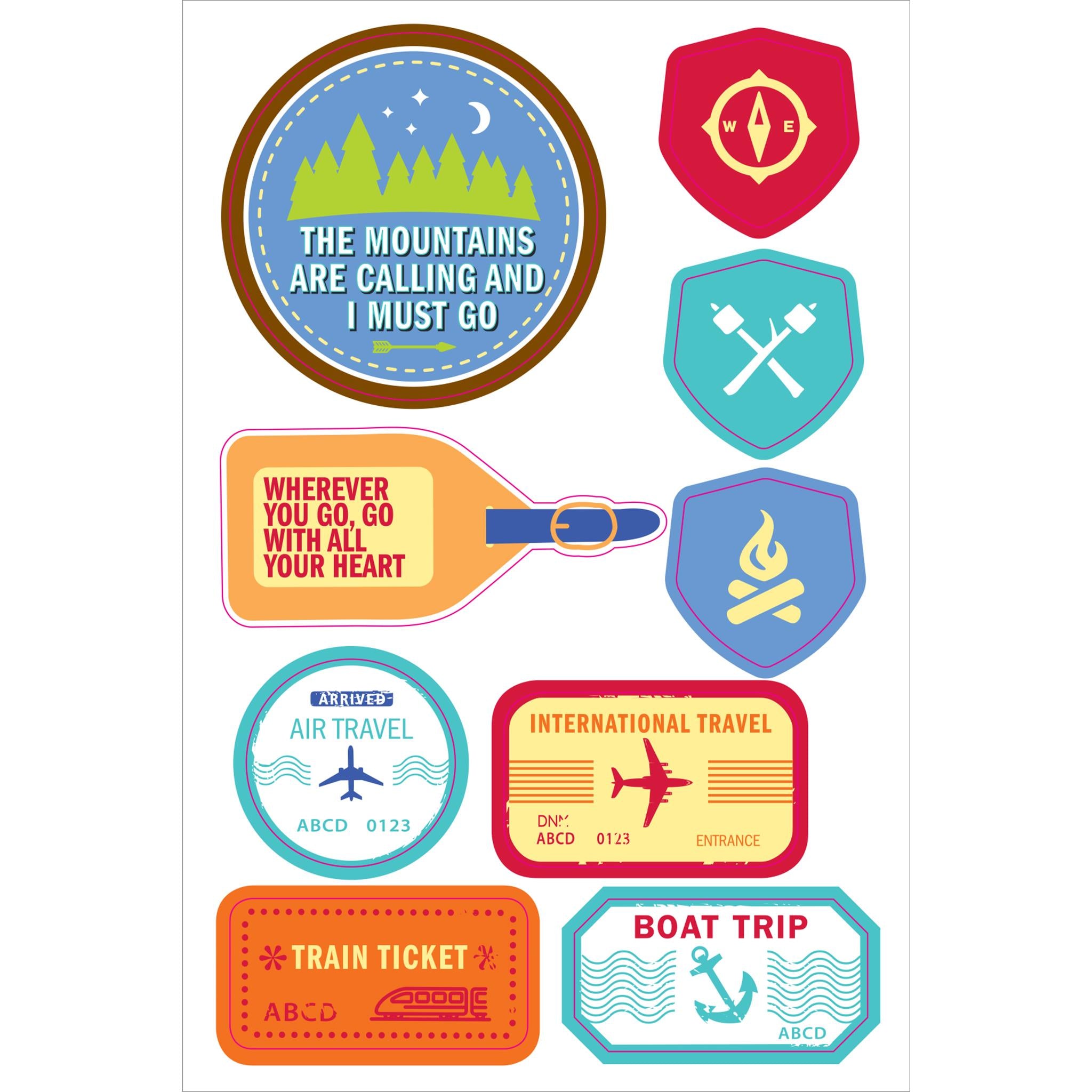 Autocollants pour planificateur de voyage