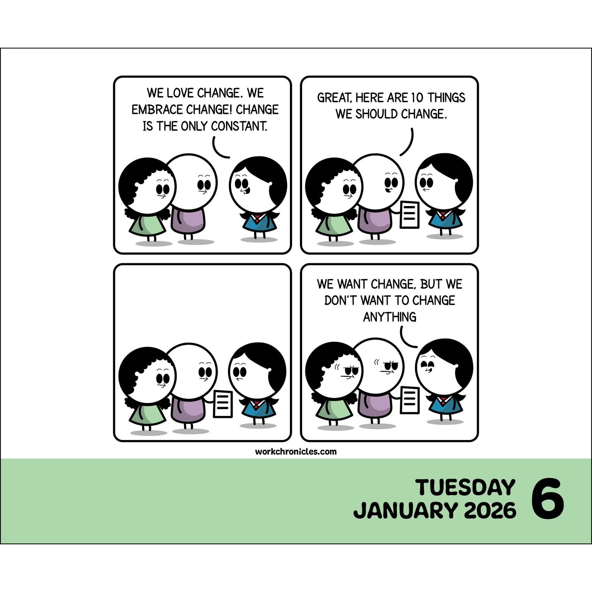 Calendrier de la boîte Work Chronicles 2026