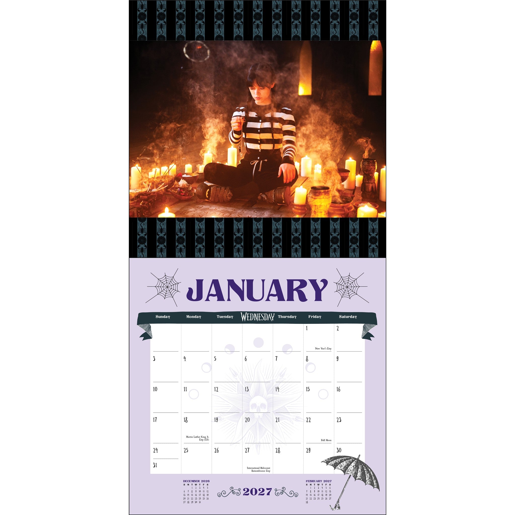 Calendrier mural 2027 Mercredi