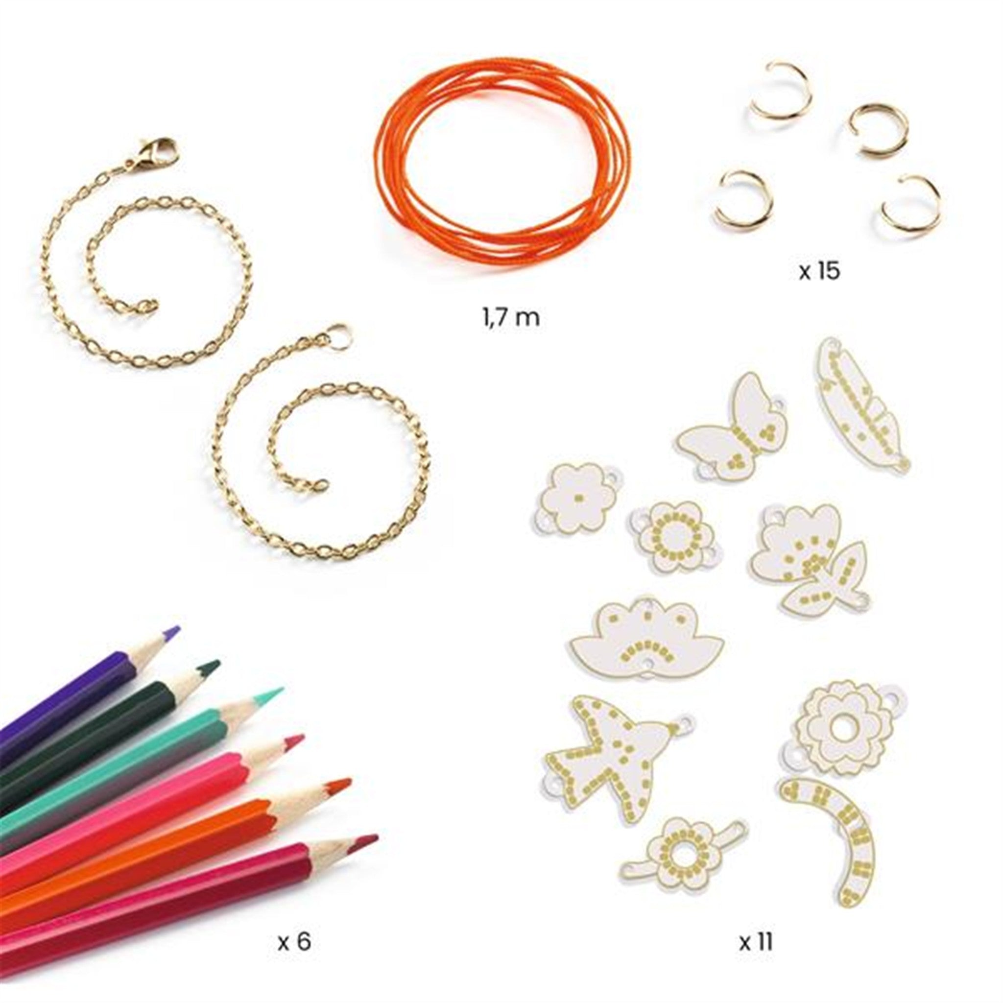 Feather and Lotus Shrink Plastic Jewelry DIY