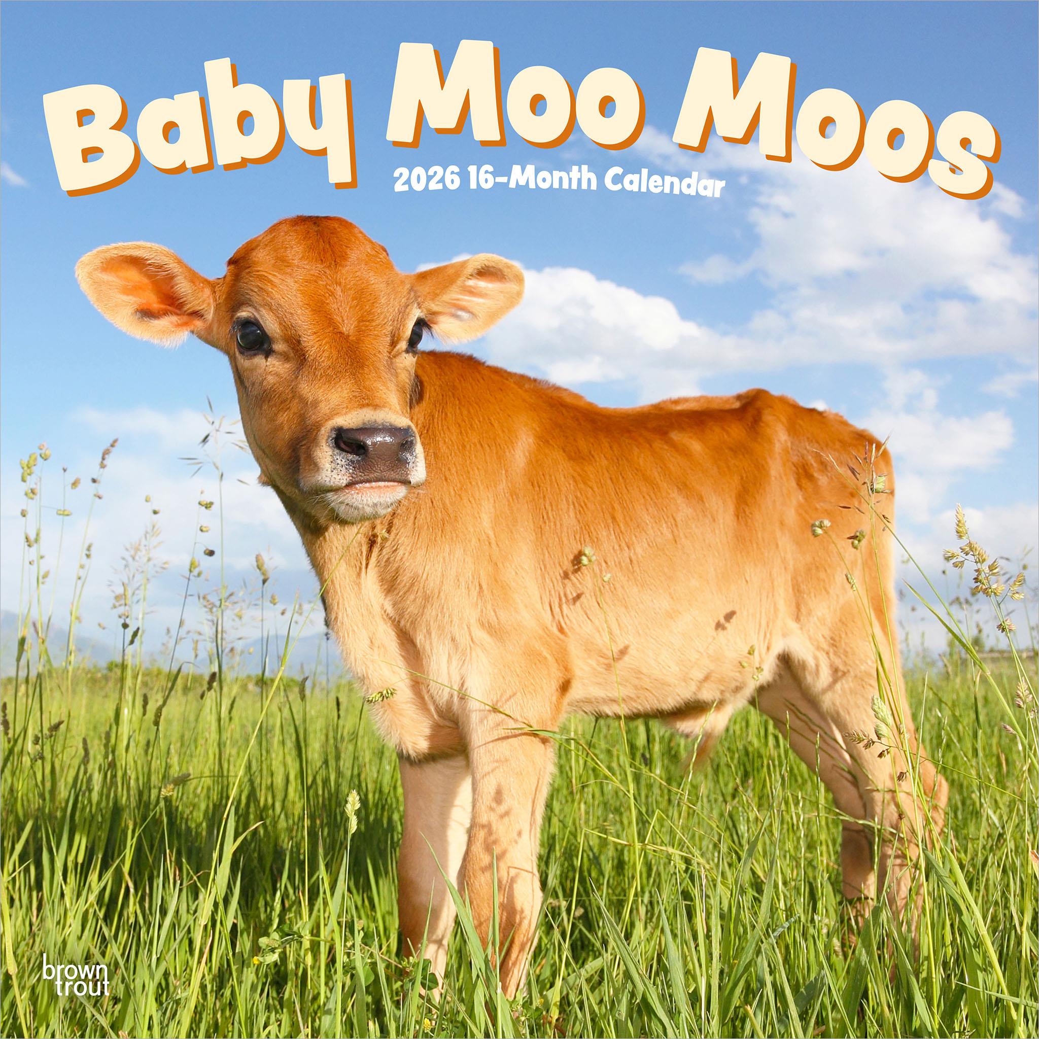 Calendrier mural Baby Moo Moos 2026 - Disponible uniquement en ligne