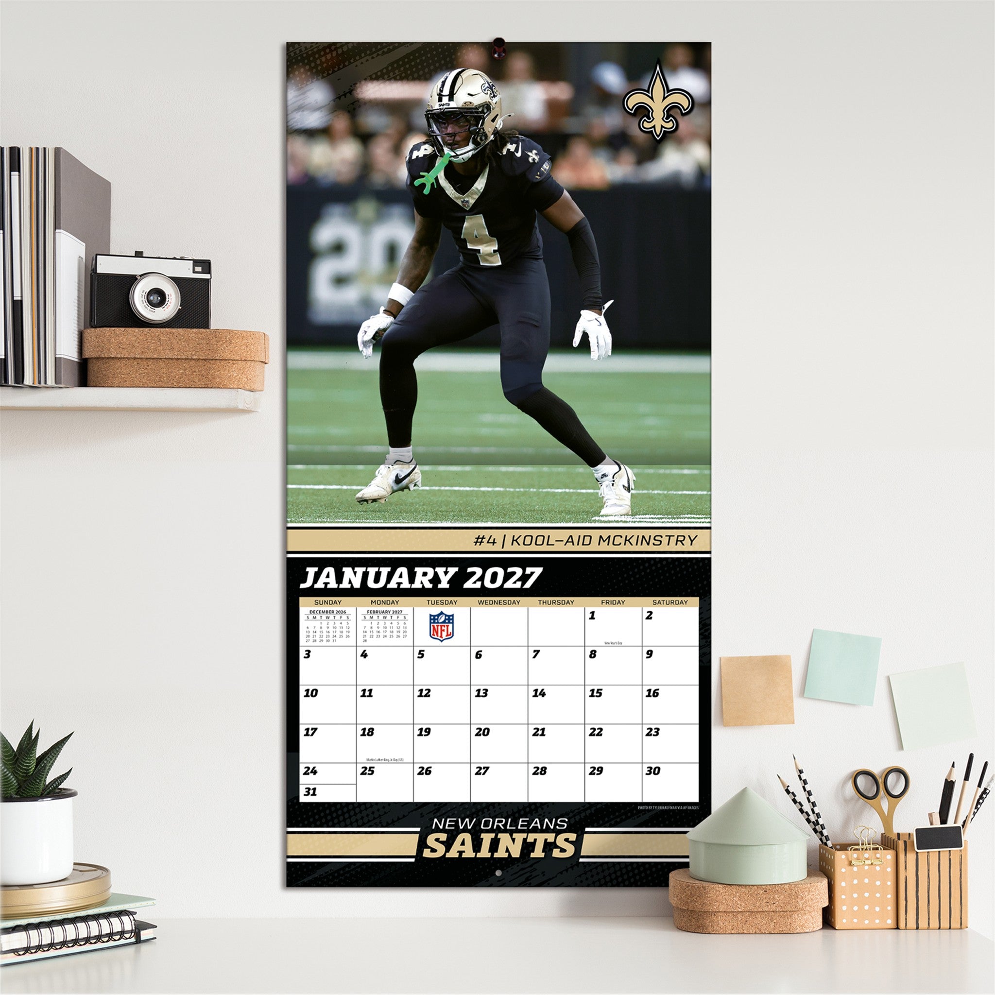 NFL New Orleans Saints 2027 Wall Calendar