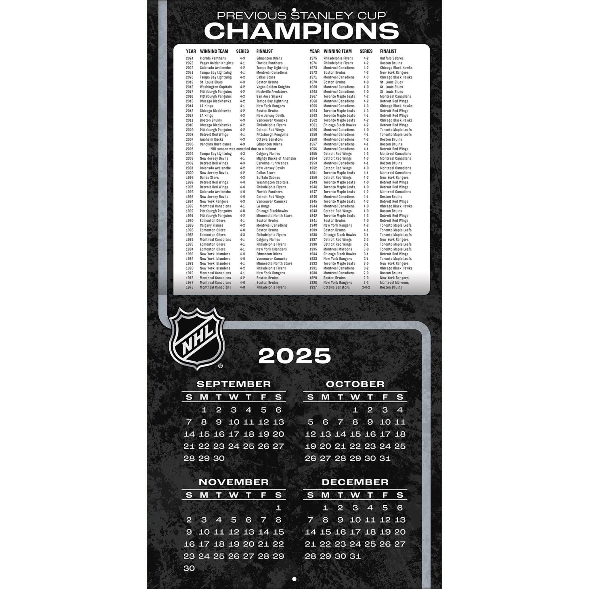 Calendrier mural NHL Elite 2026