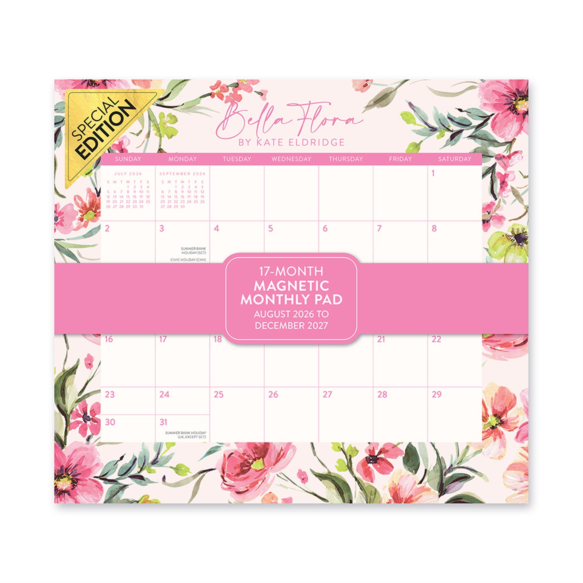 Belle Flora Magnetic Pad Exclusive 2026-2027 Mini Calendar