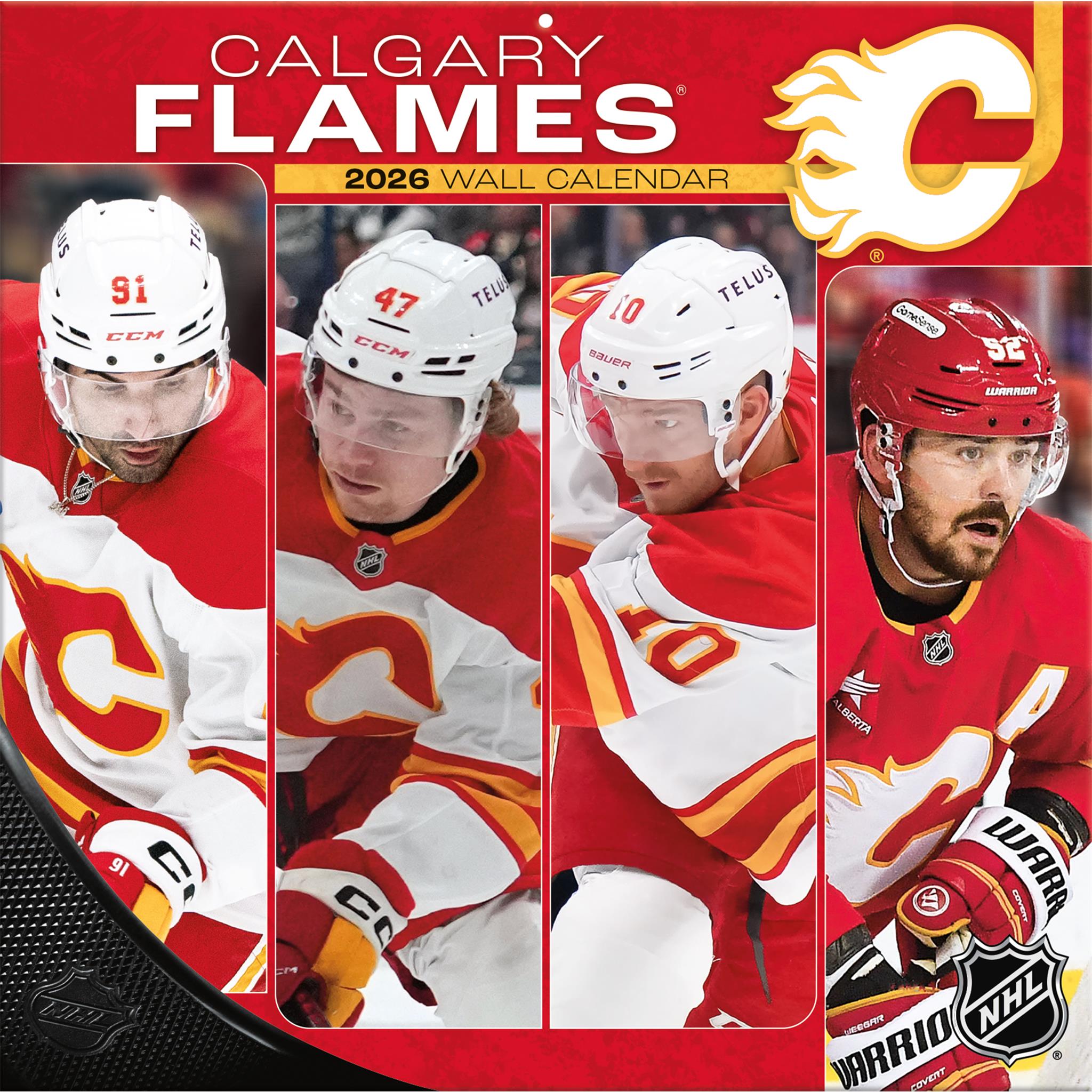 Calendrier mural 2026 des Flames de Calgary (LNH) - Disponible uniquement en ligne