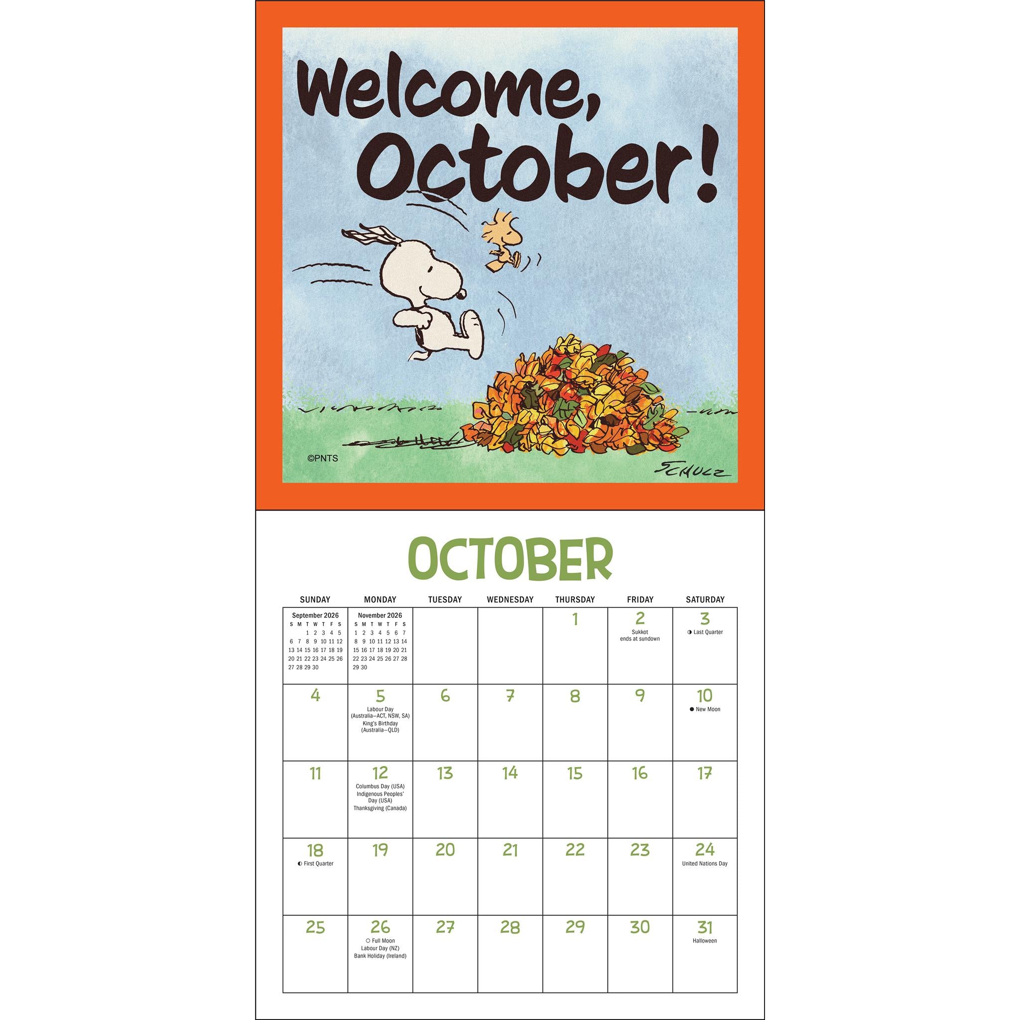 Peanuts @Snoopygrams 2026 Mini Calendar