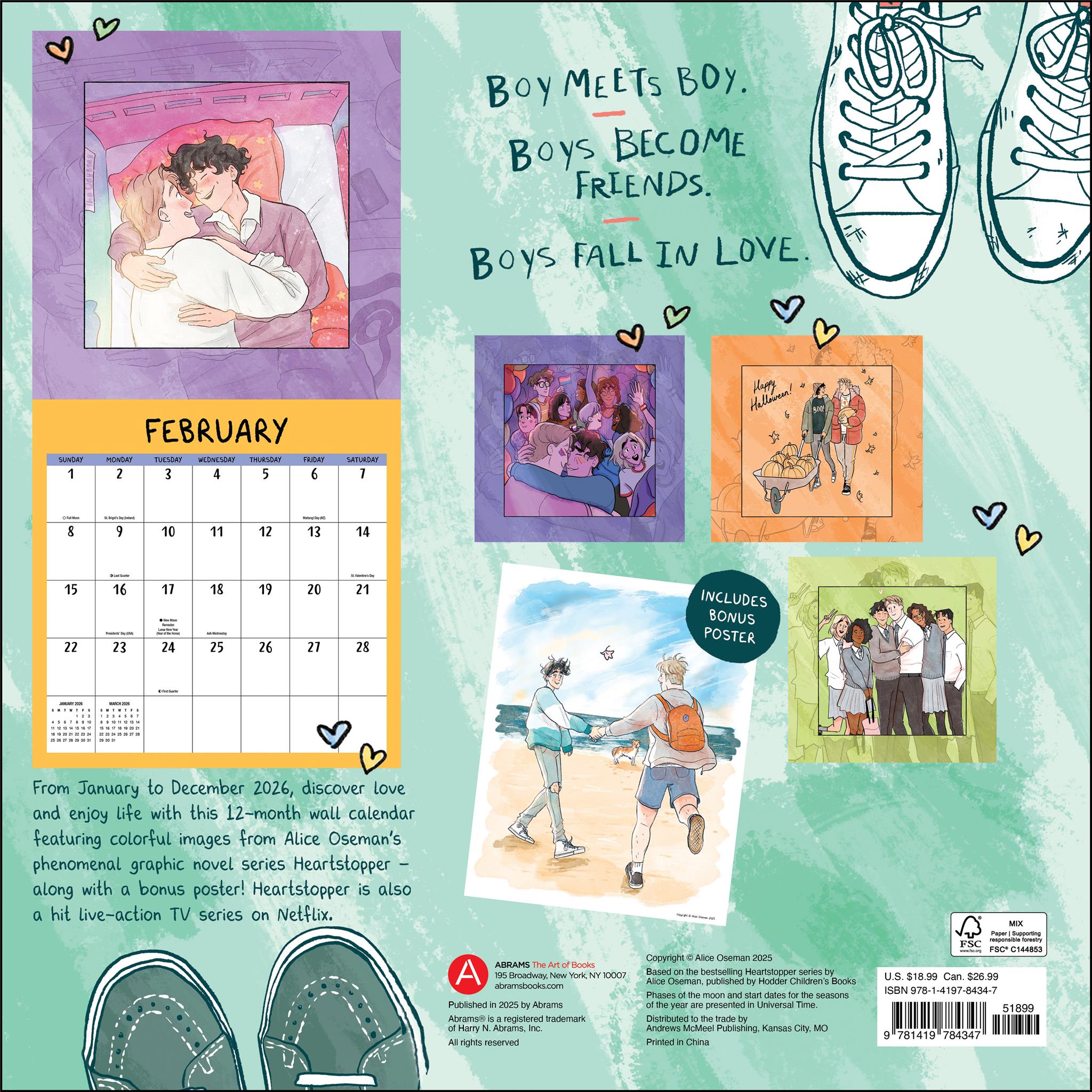 Calendrier mural de luxe Heartstopper avec poster 2026