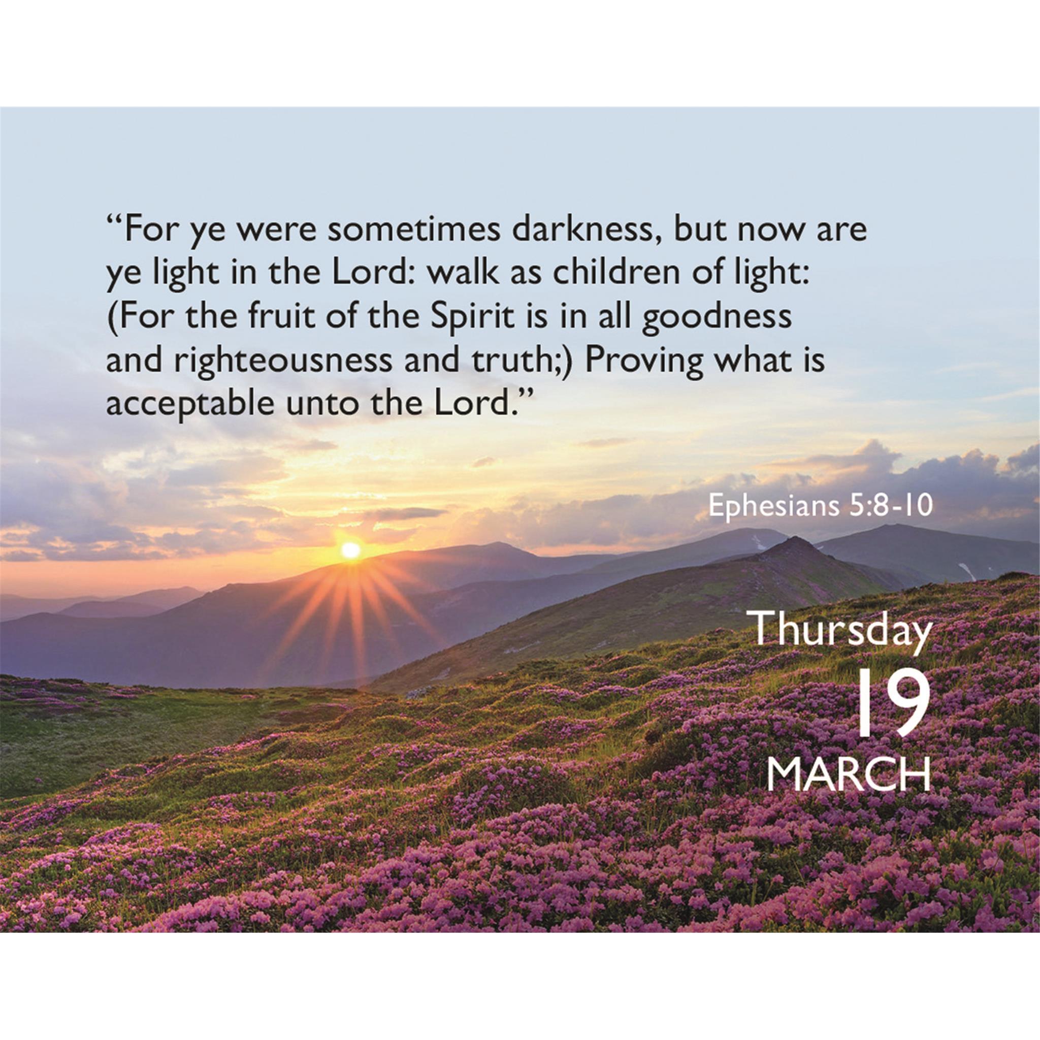 Calendrier 2026 avec un verset biblique par jour (petit format)