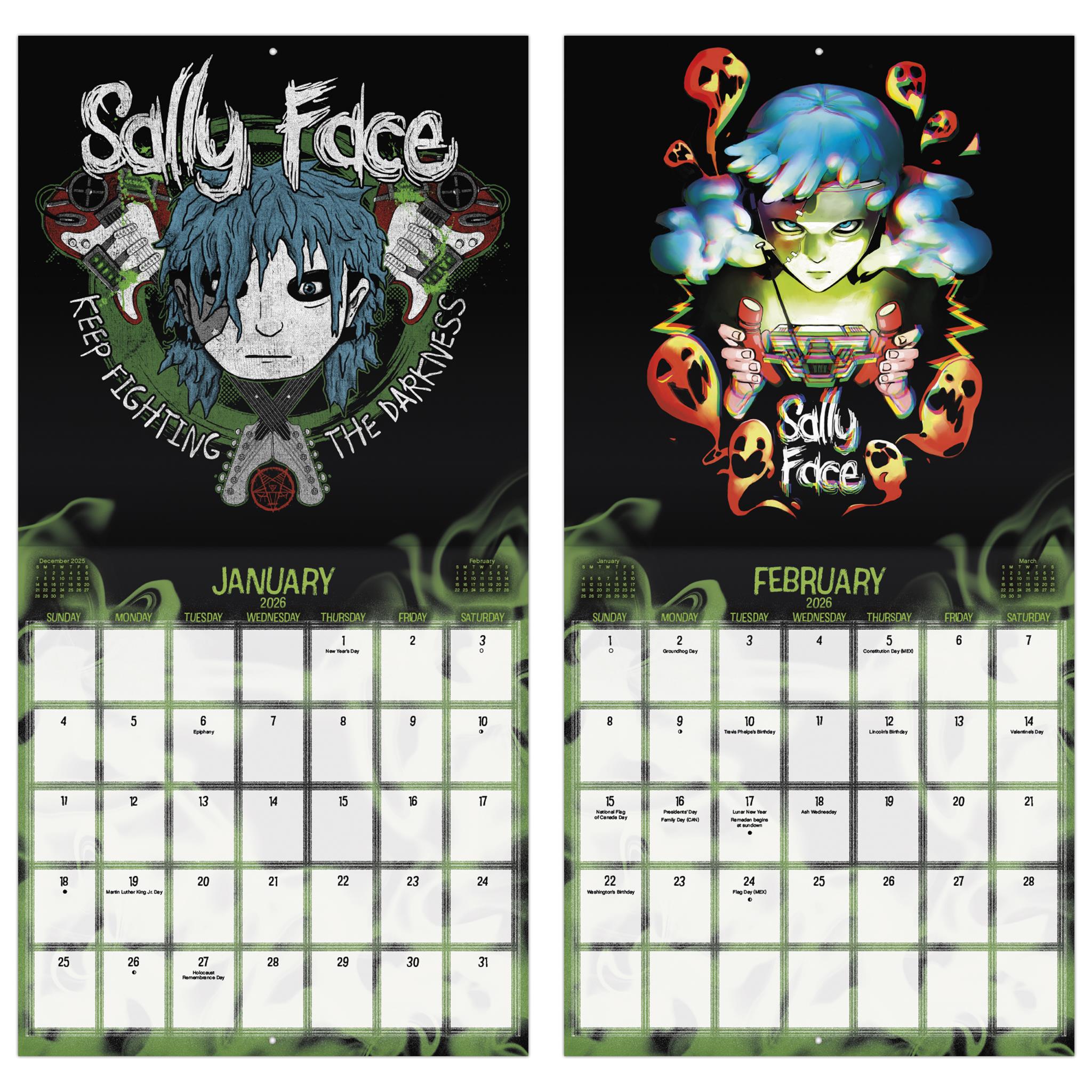Calendrier mural Sally Face 2026