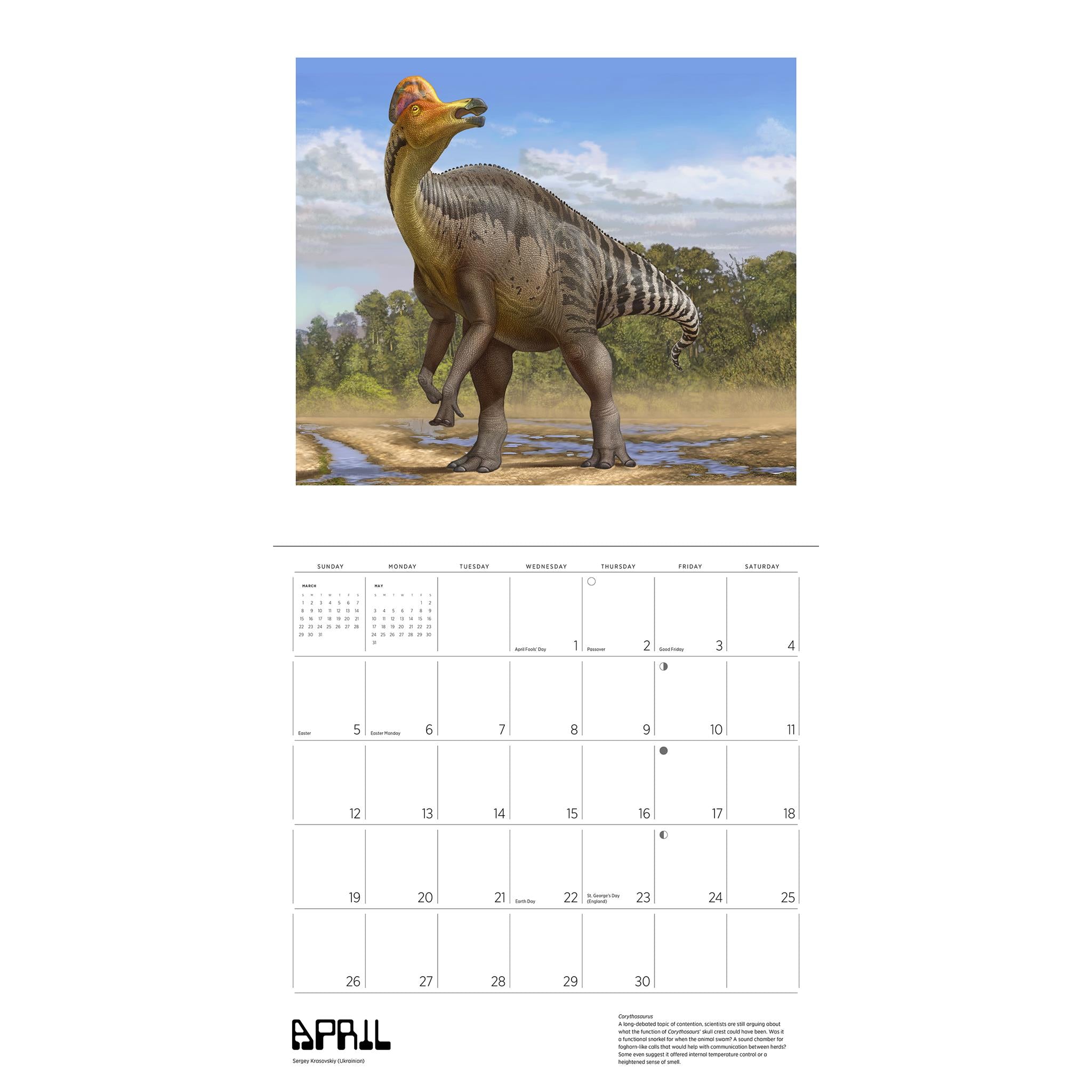 Dinosaurs 2026 Wall Calendar
