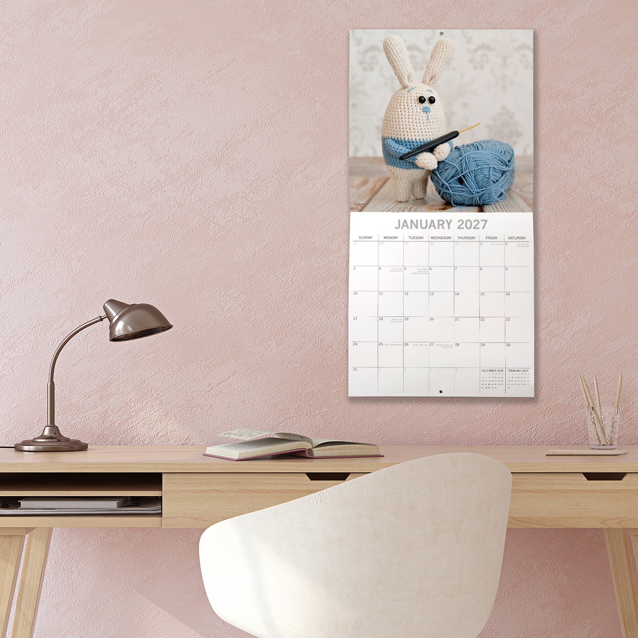 Crochet 2027 Wall Calendar