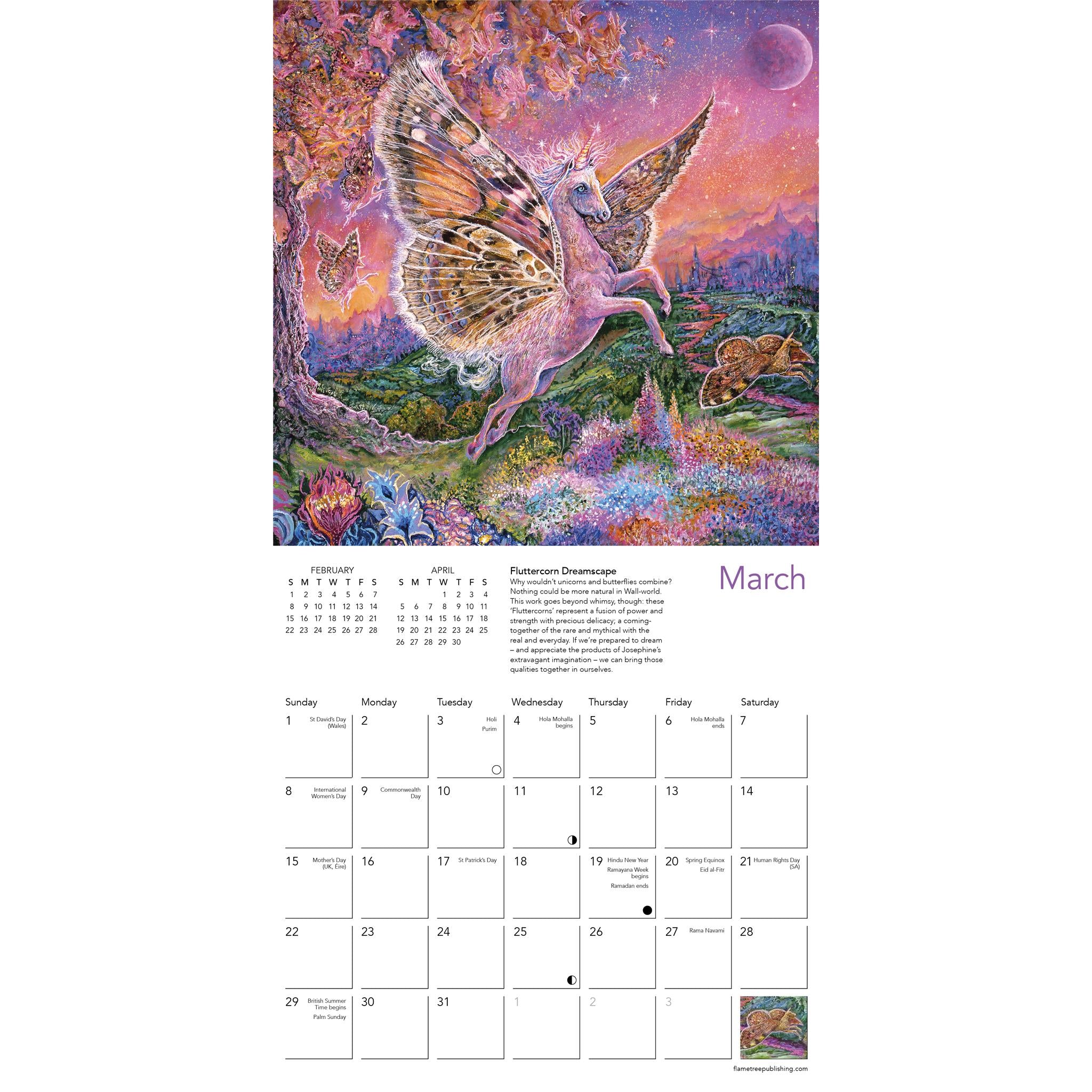 Voyages Célestes par Josephine Wall Mini-calendrier 2026