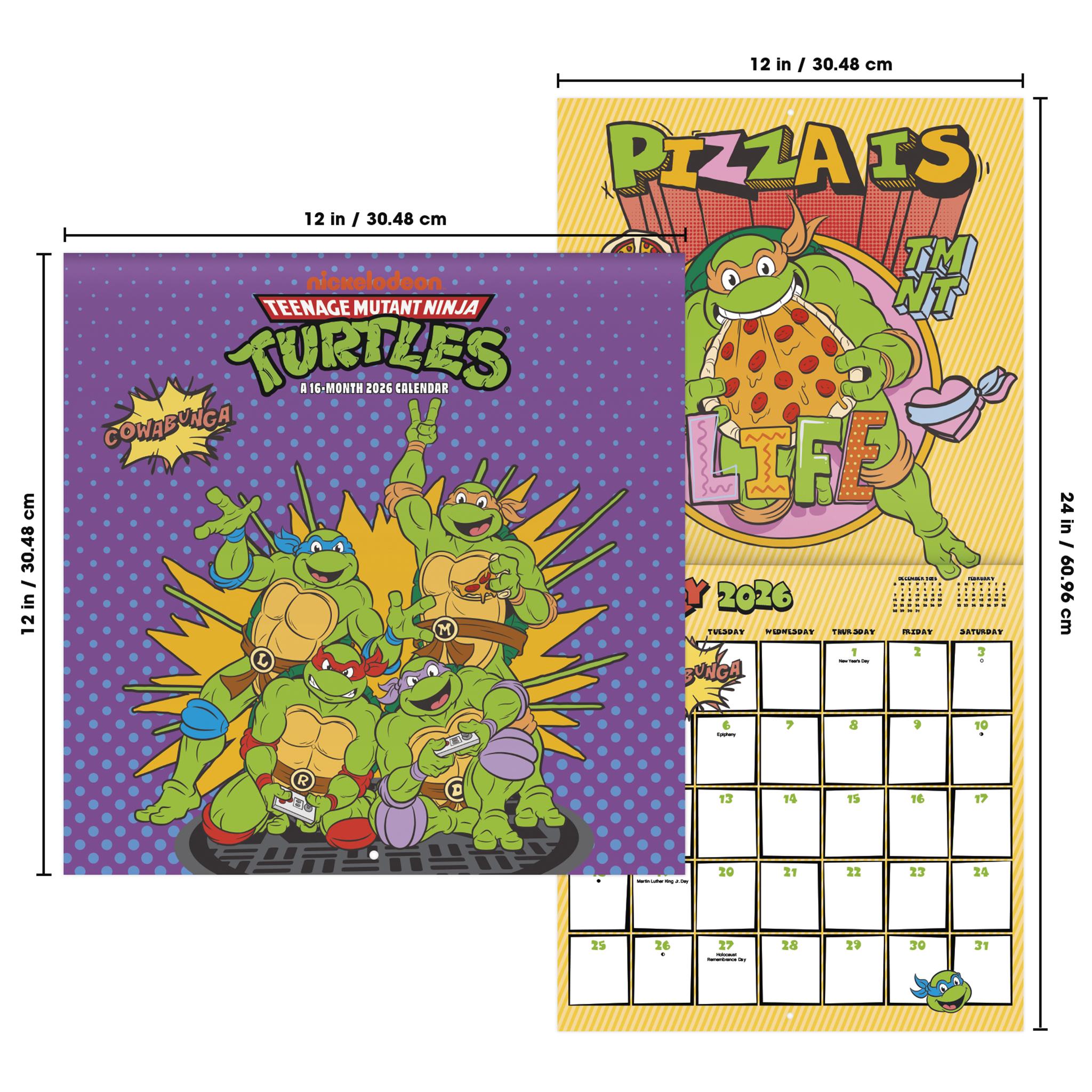 Teenage Mutant Ninja Turtles 2026 Wall Calendar