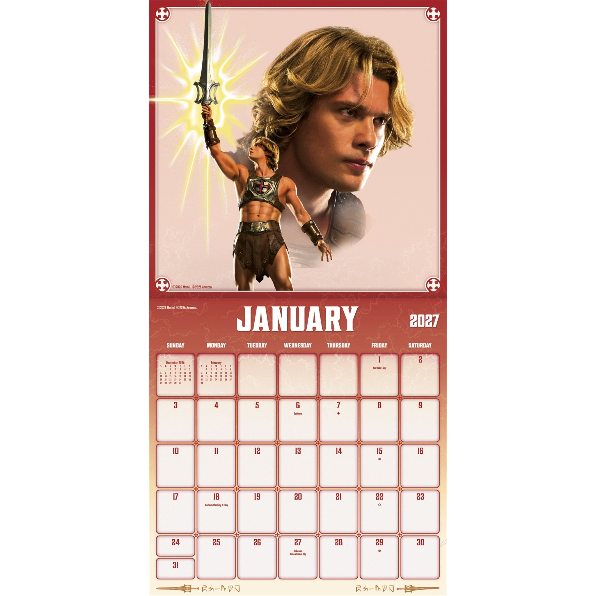 Masters of the Universe Movie 2027 Wall Calendar