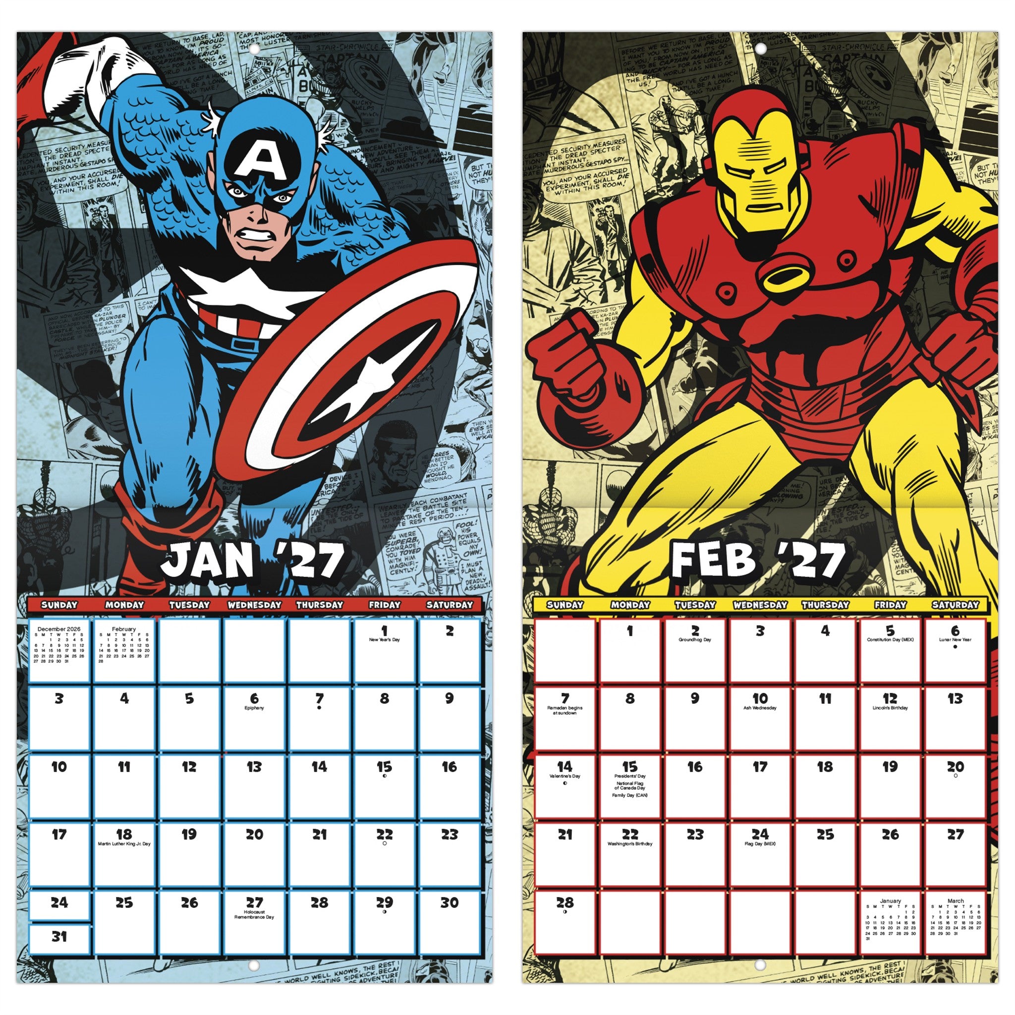 Mini Calendrier Marvel Comics 2027