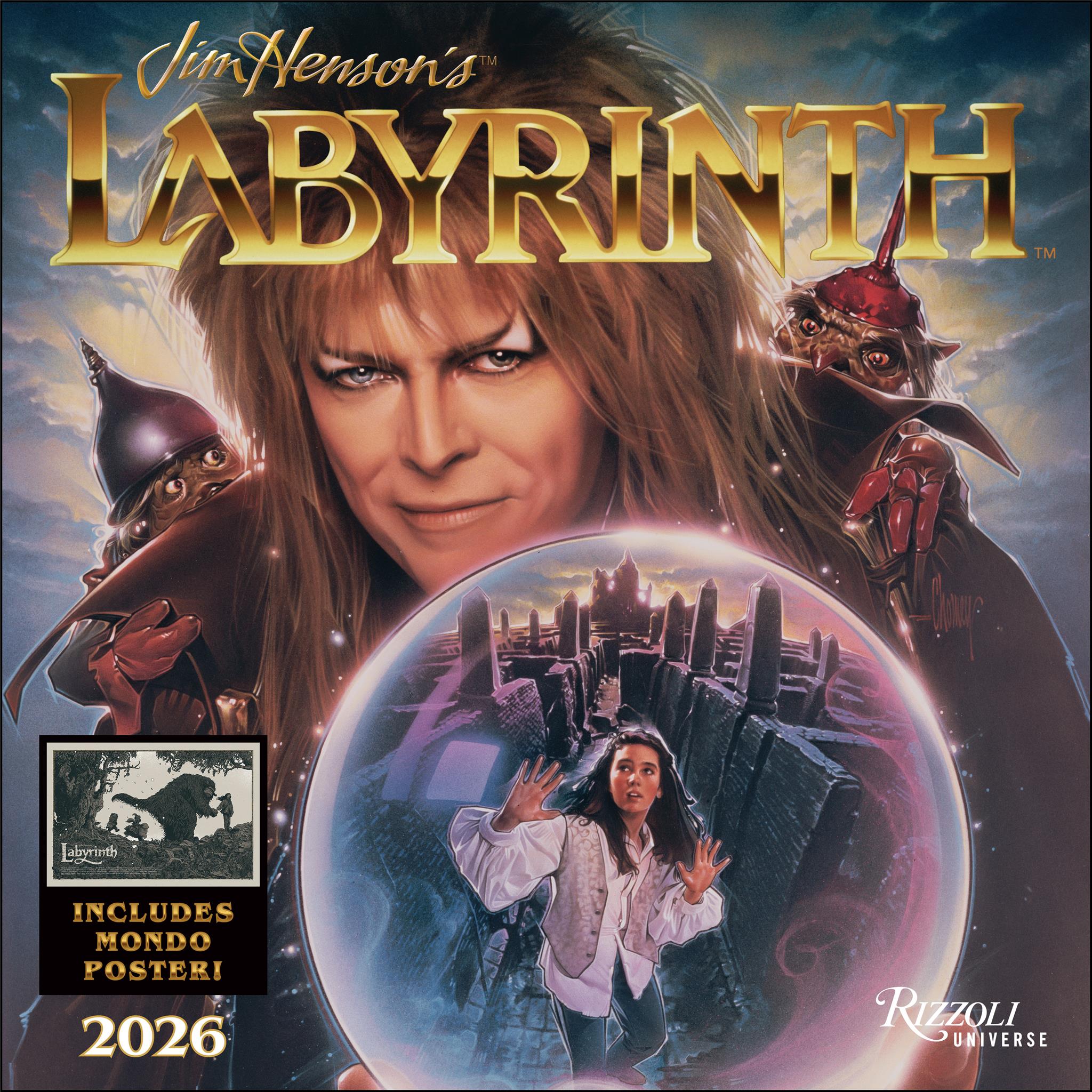Calendrier mural Labyrinthe de Jim Henson 2026