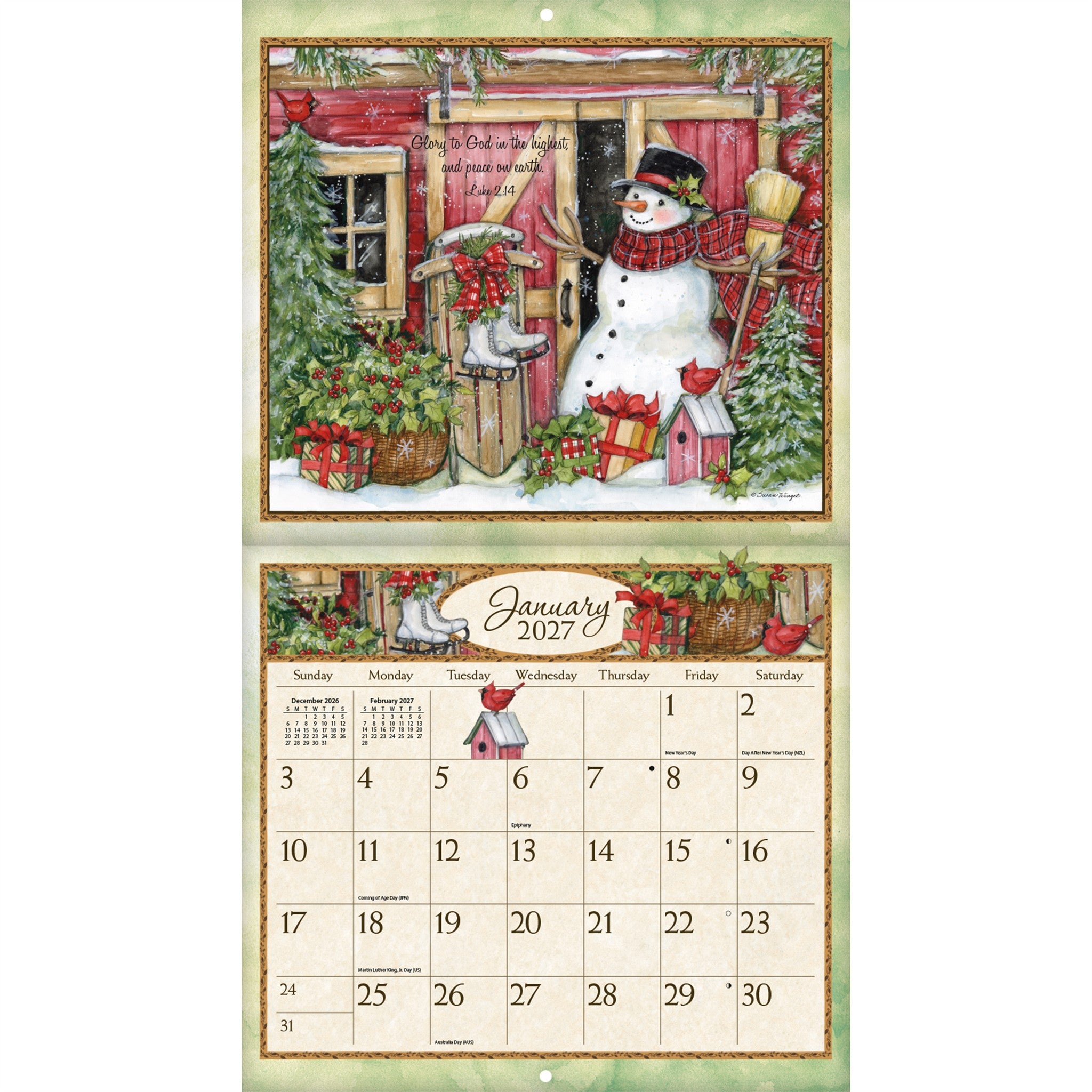 Bountiful Blessings Special Edition with Print 2027 Wall Calendar