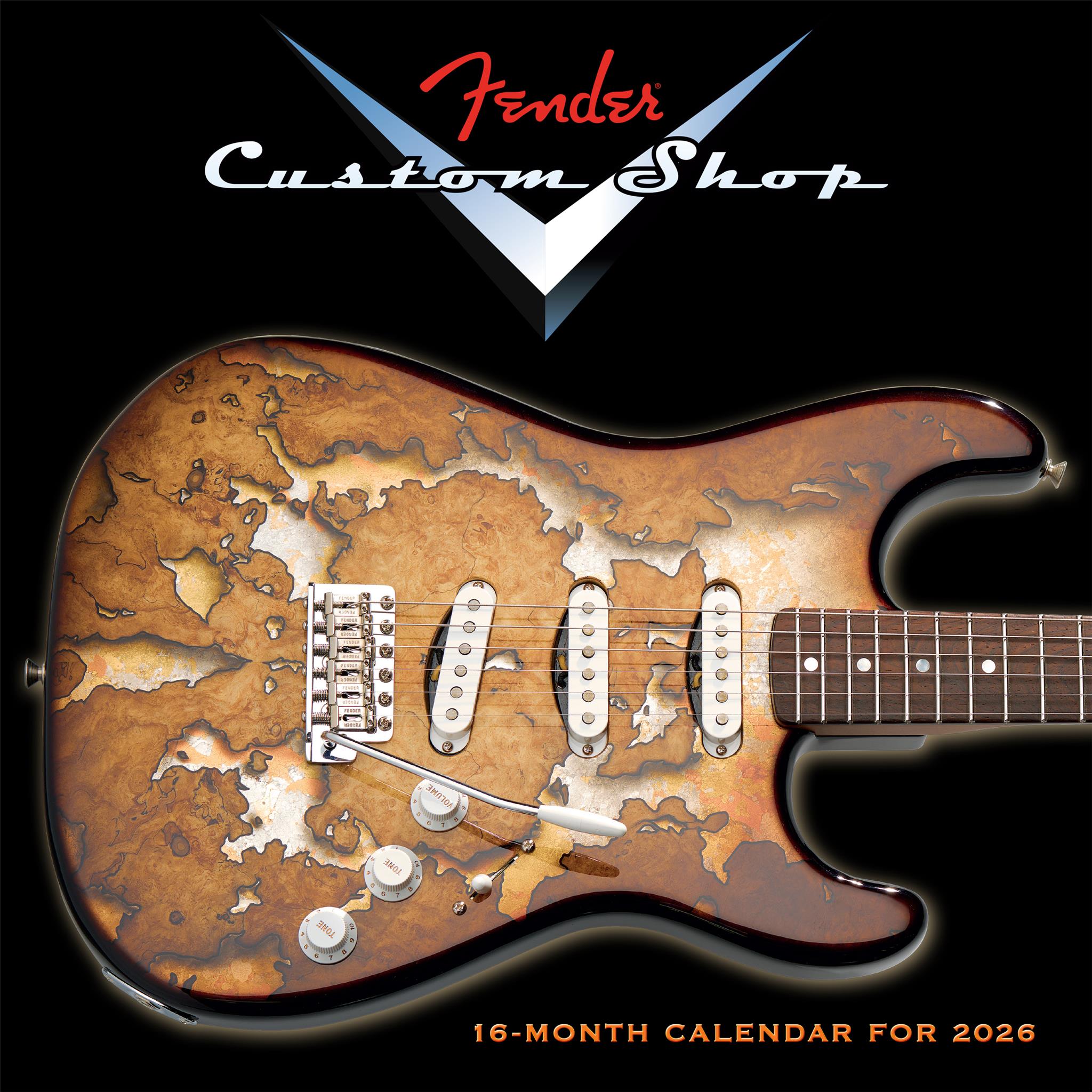 Calendrier mural Fender Guitars Custom Shop 2026